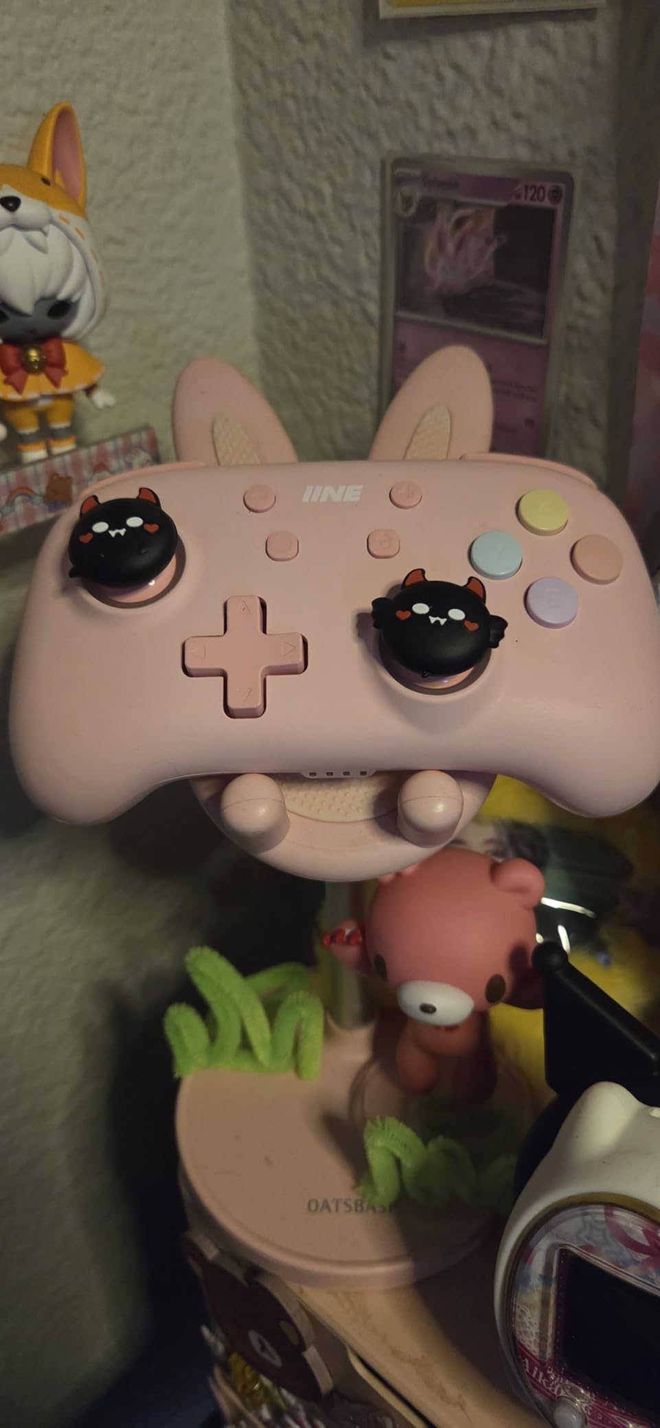 IINE Wireless Controller for Switch/PC/Android/IOS, Cute Gamepad with RGB Lights, Mini Pro Controller with Turbo/Macro/NFC Amiibo/Motion Sensor/Wake-Up/Rumble (Purple) customer photo 1