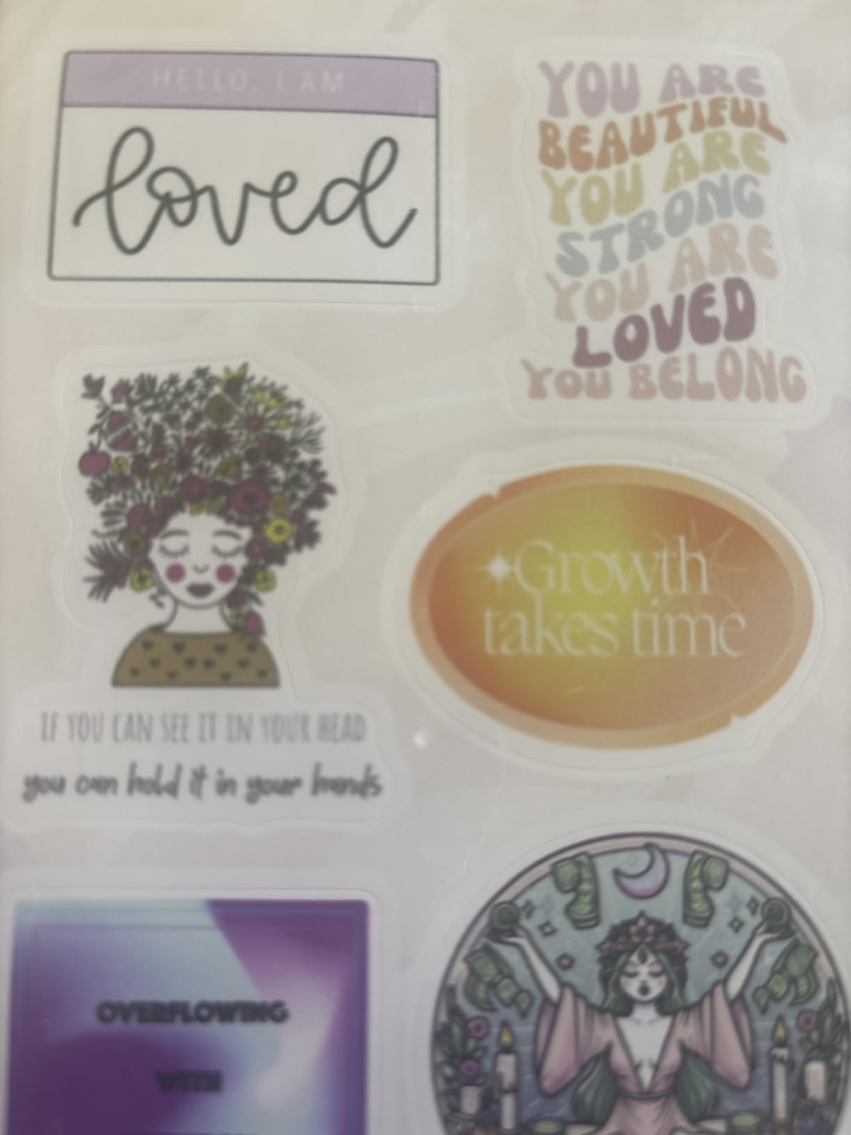 100Pcs Manifestation Stickers for Water Bottle and Laptop - Manifestation Party Supplies & Decorations, Waterproof Vinyl Decals, Motivational and Inspirational Stickers, Gifts for Women & Men customer photo 1