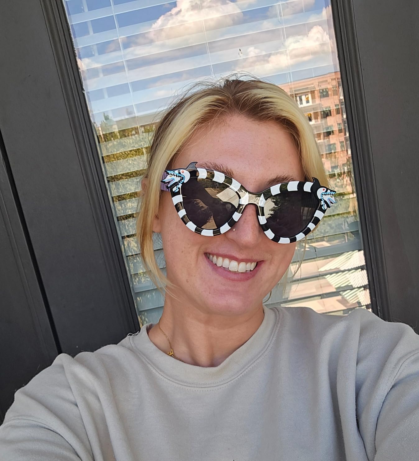 Sun-Staches Official Beetlejuice Sunglasses | Beetlejuice or Sandworm Costume Accessory | UV 400 customer photo 2