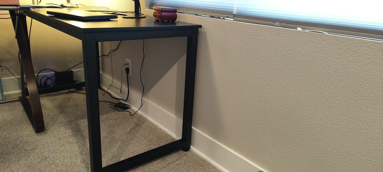 Coleshome 71 Inch Computer Desk with USB Ports, Large Office Desk, Long Study Student Writing Desk, Rustic Brown customer photo 1