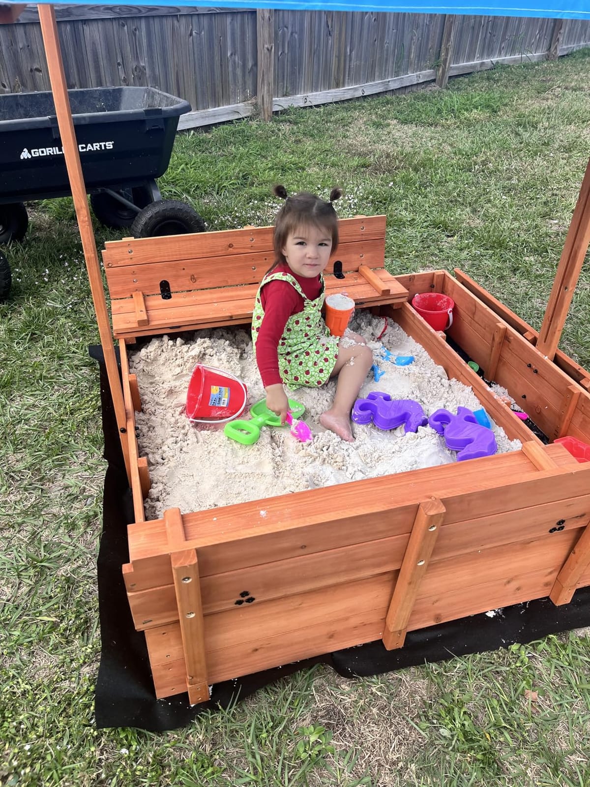 Kids Sandbox with Lid and Canopy, 47
