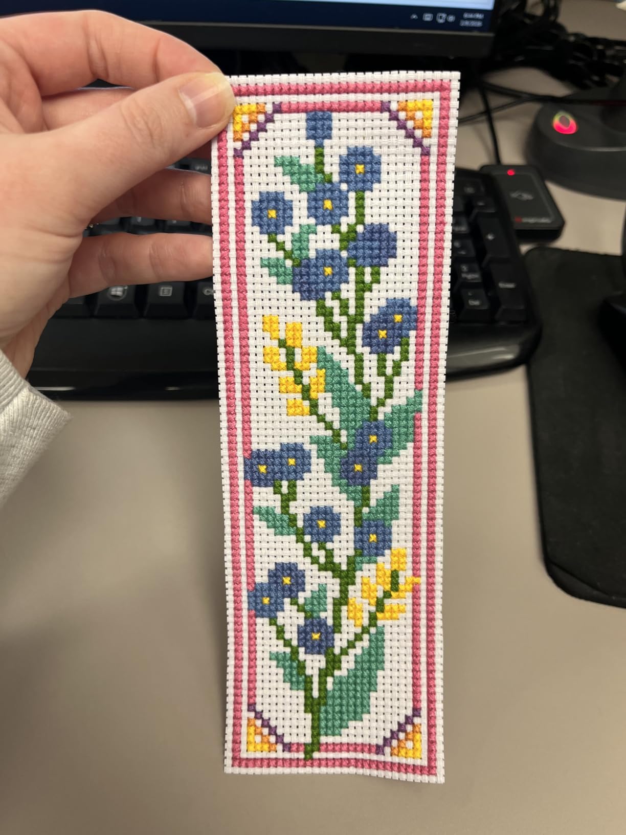 ORIGACH 6 Set Wildflower Floral Cross Stitch Bookmark Kit for Beginner customer photo 2