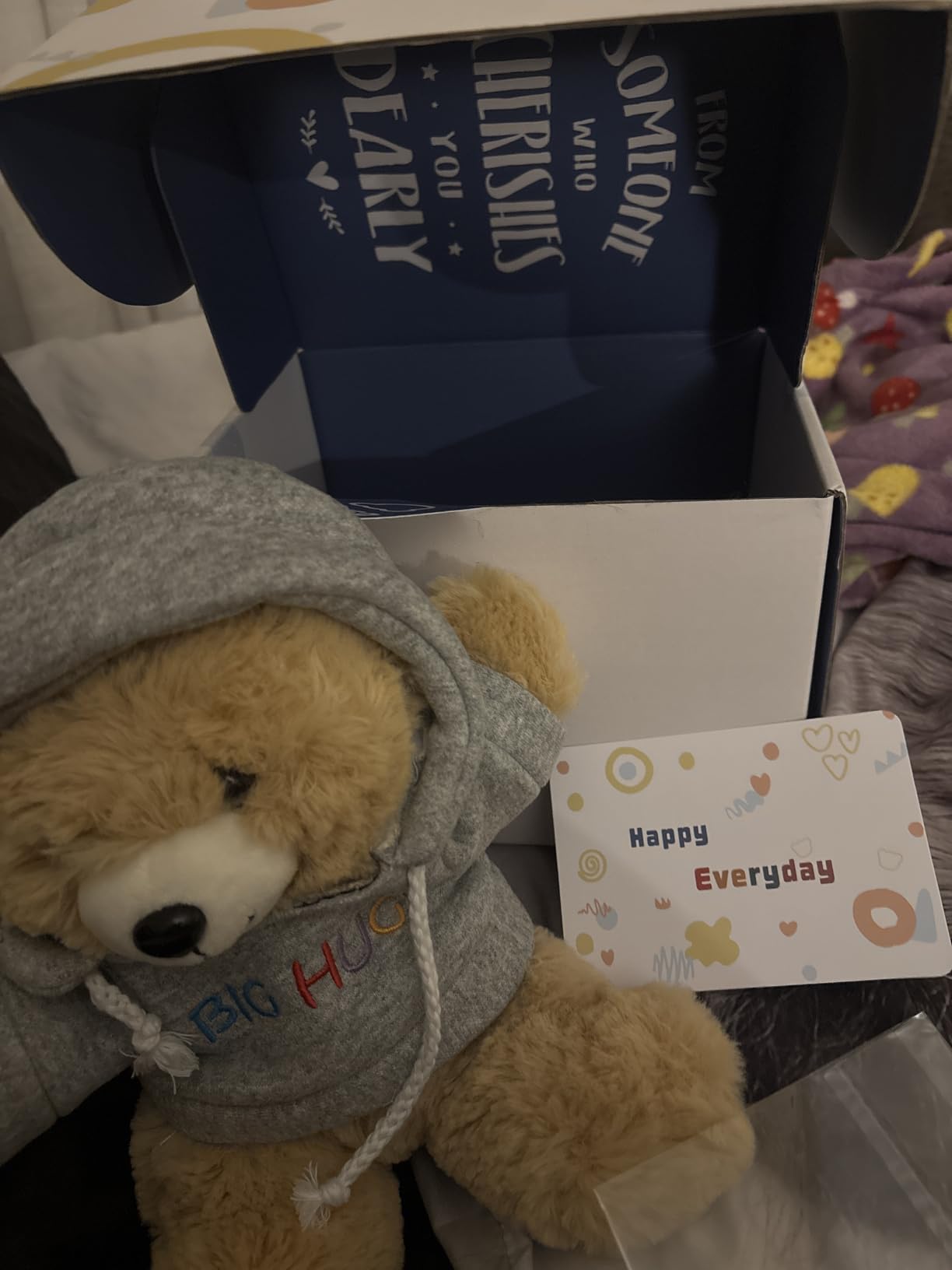 Osacoe “I’m The Big Sister” Teddy Bear Stuffed Animal with Gift Box Removable Pink Hoodie Bracelet, Big Sister Gifts for Girls Who Promoted to Big Sister with Beautiful Greeting Card customer photo 2