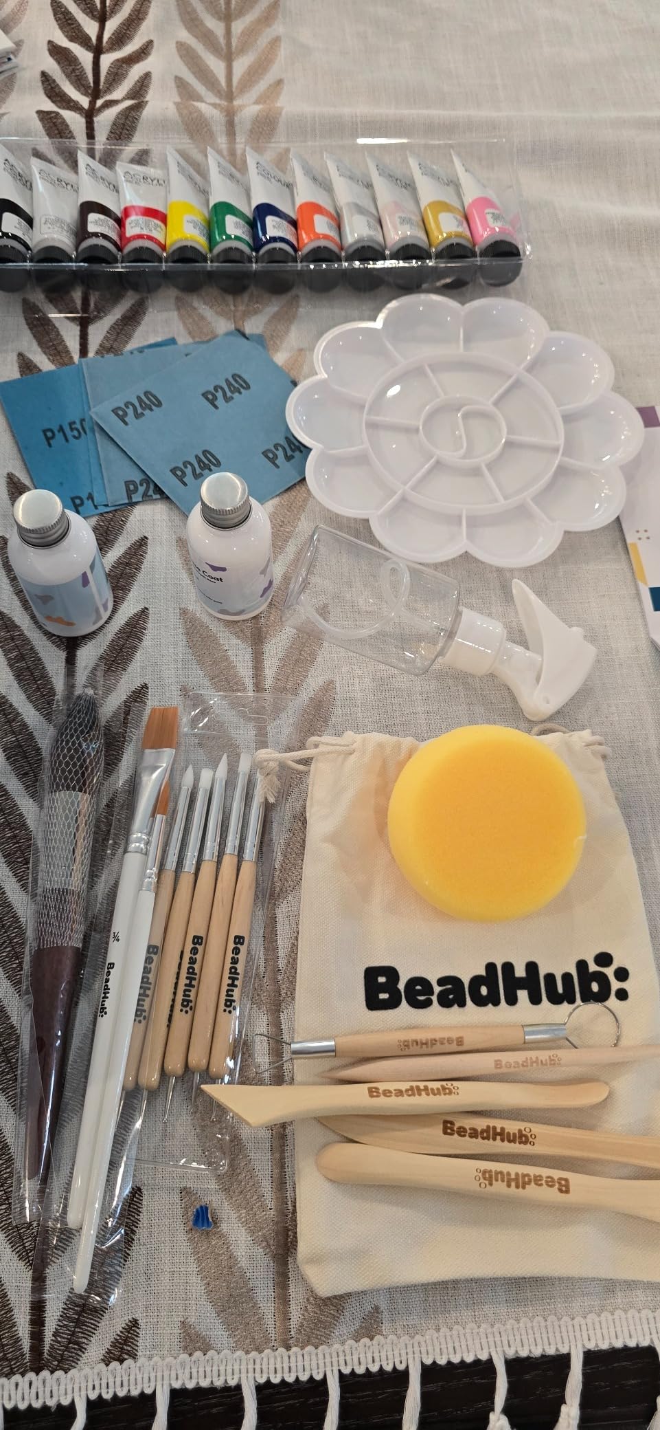 Pottery Kit for Beginners, 4.4LBS Air Dry Clay for Adults with Sculpting Tools, Paint, Glaze customer photo 1