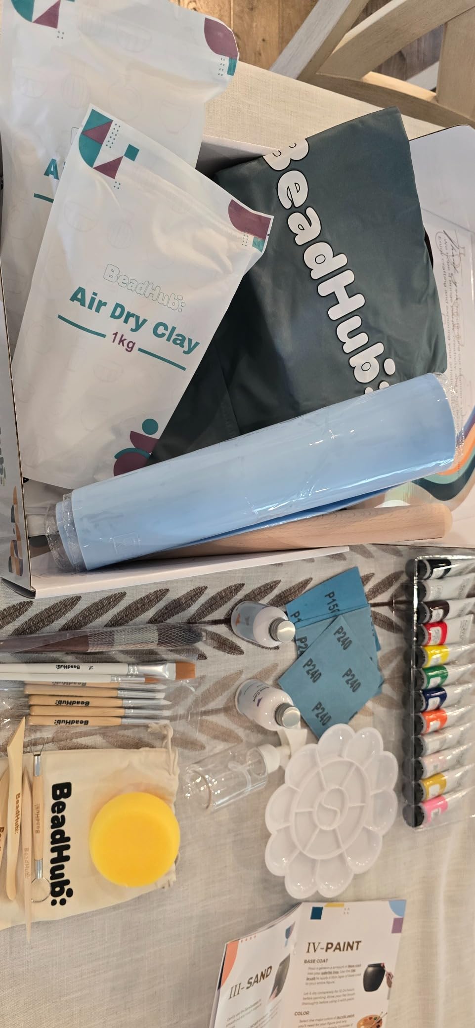 Pottery Kit for Beginners, 4.4LBS Air Dry Clay for Adults with Sculpting Tools, Paint, Glaze customer photo 2