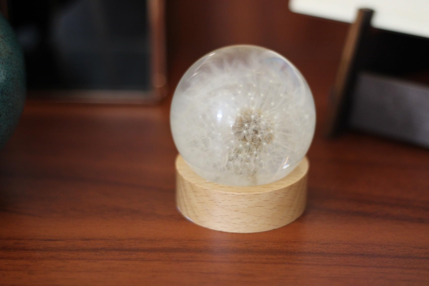 Dandelion Resin Paperweight – Real Wish Ball Keepsake for Home Office Decor customer photo 2