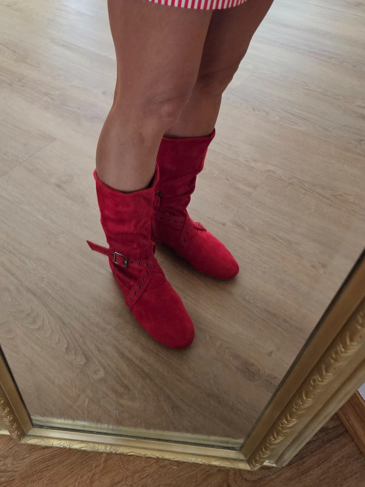 Urban Step Dance Line Shoes Suede Sole Boot Step Women Latin Dance Boots Salsa Shoe Long Warm Up Line Shoes West Coast Swing Dance Boots customer photo 1