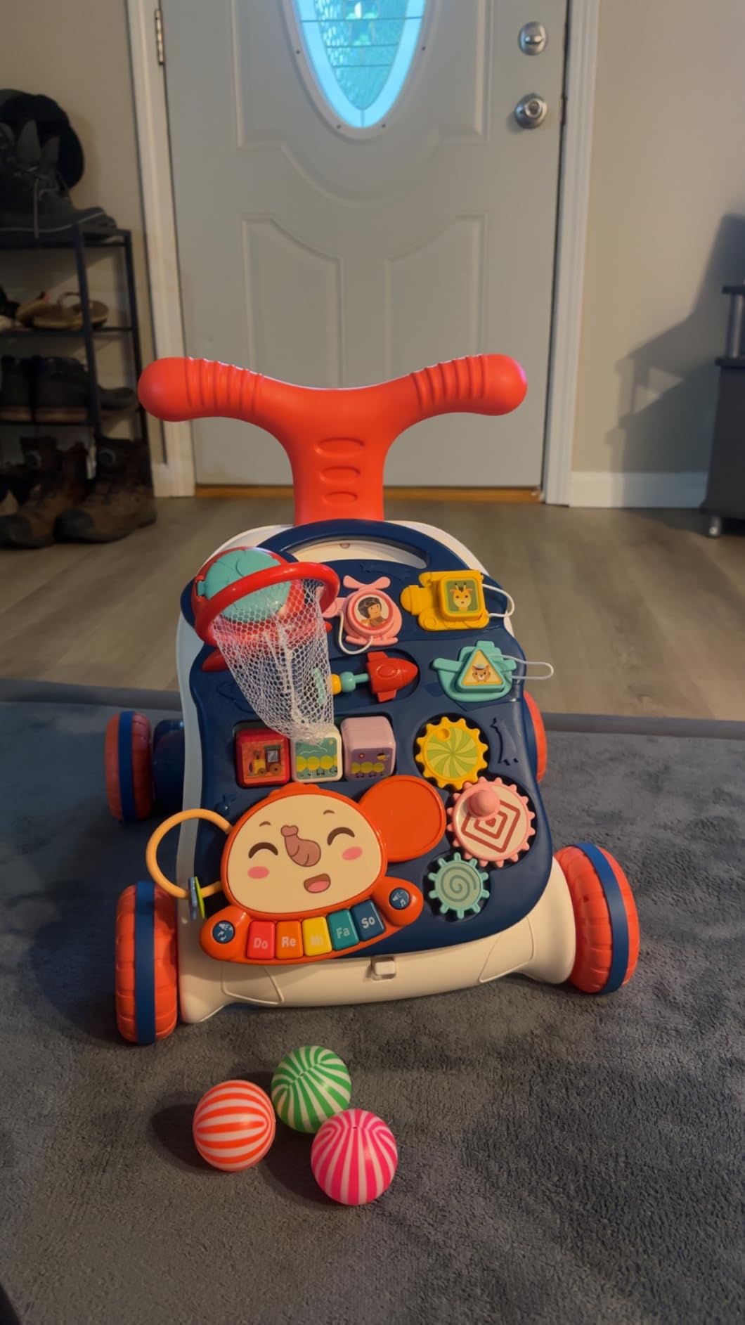 QDRAGON 3 in 1 Baby Walker and Activity Center for Boy 12-18 Months, Blue customer photo 2
