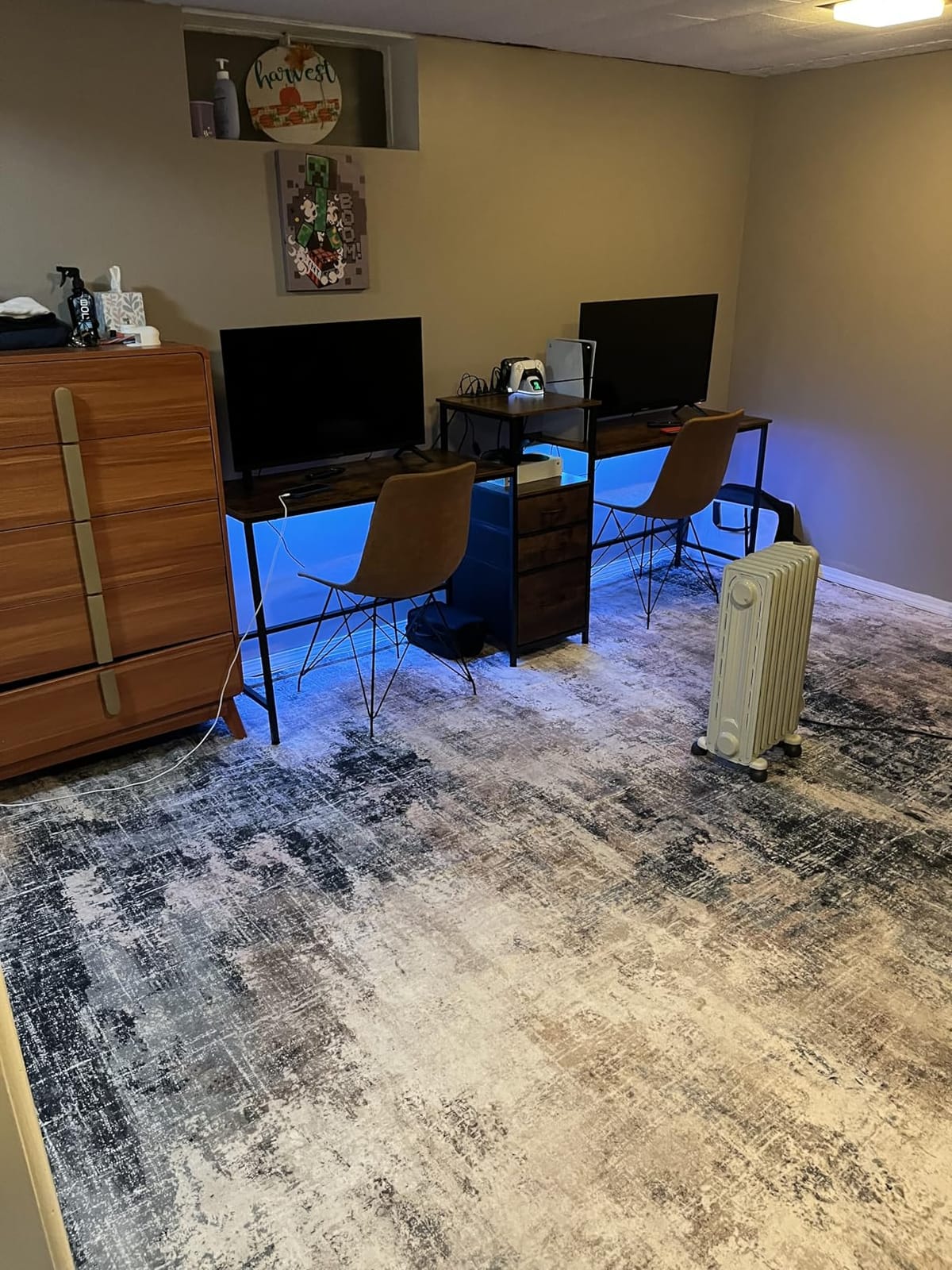 GYIIYUO 93'' Two Person Desk with Charging Station, Long Desk with 3 Drawer customer photo 1