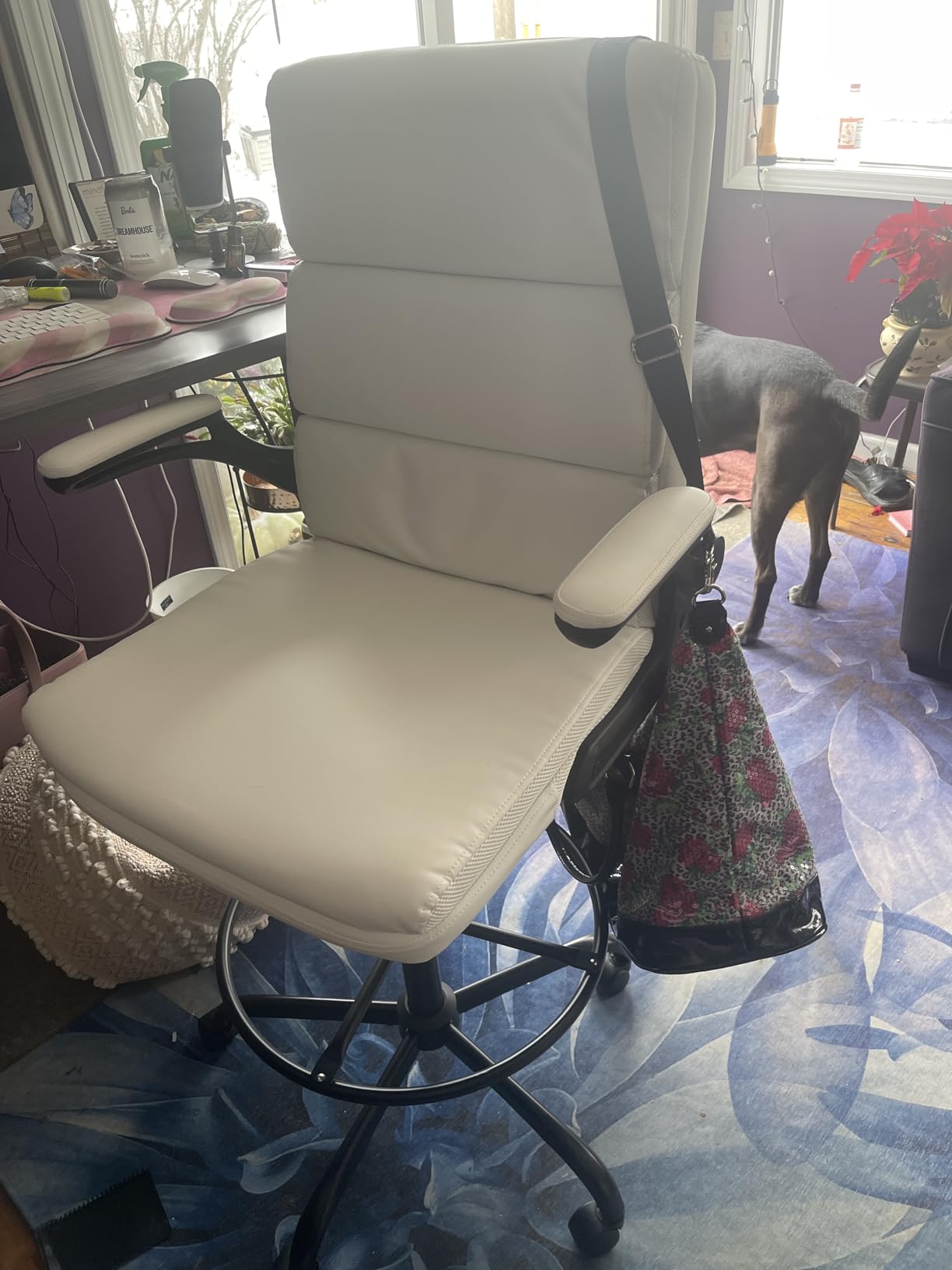 amseatec Tall Drafting Chair for Standing Desk,Executive Office Chair customer photo 1
