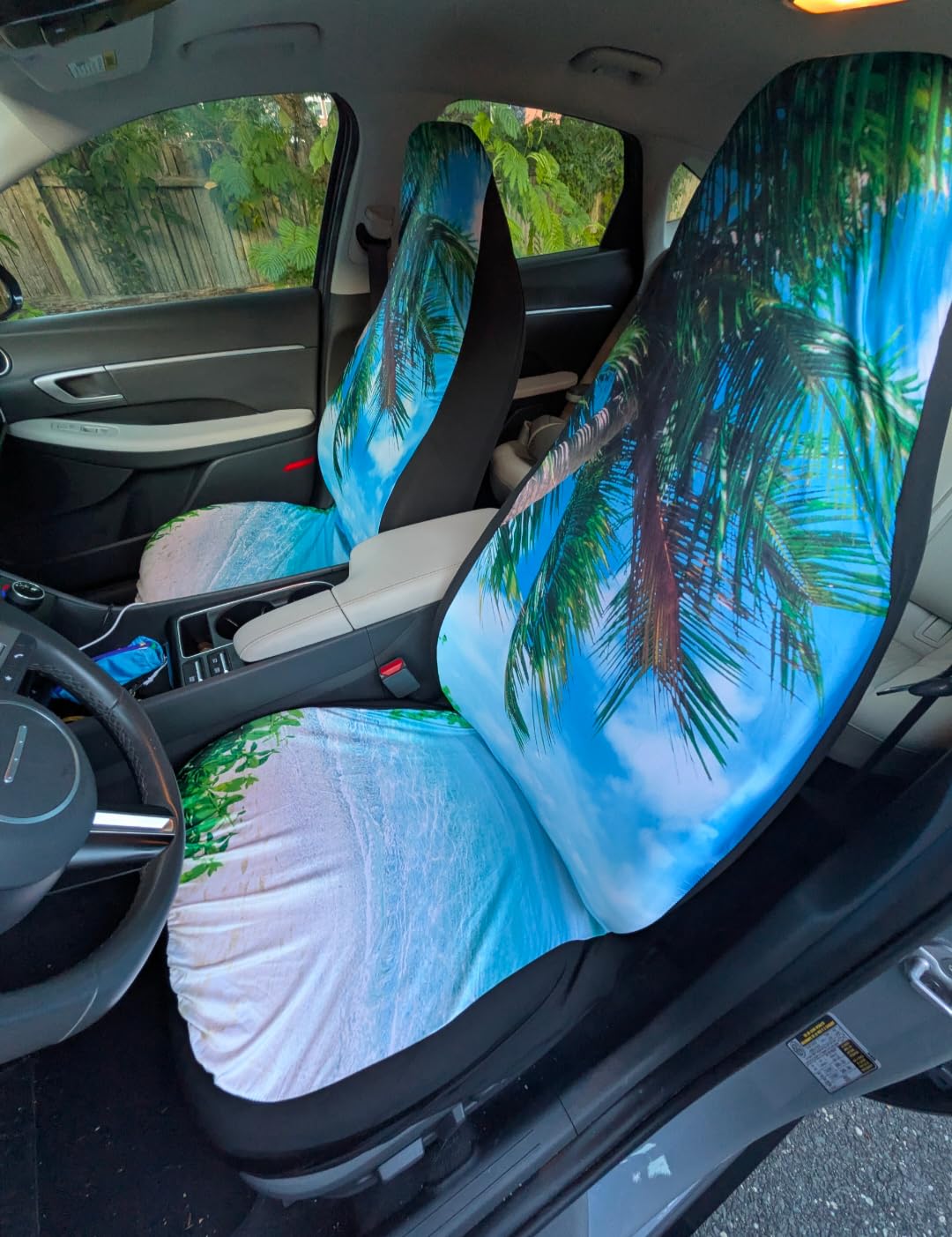 Pehede Car Seat Cover Exotic Tropical Pink Flamingo Front for Cars, Easy to Install Cover Set, Accessories Auto Trucks Van SUV,2 Packs customer photo 1