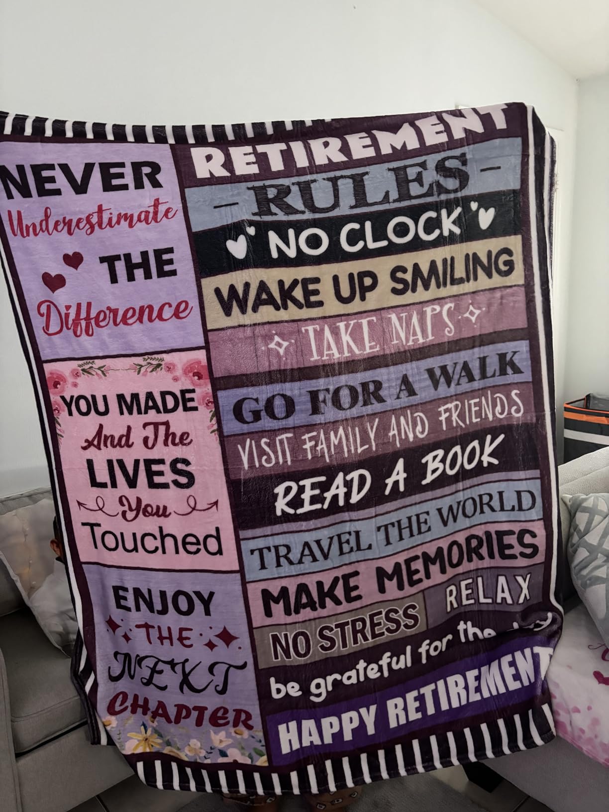 Retirement Gift for Woman or Men, Retirement Blanket for Women 50