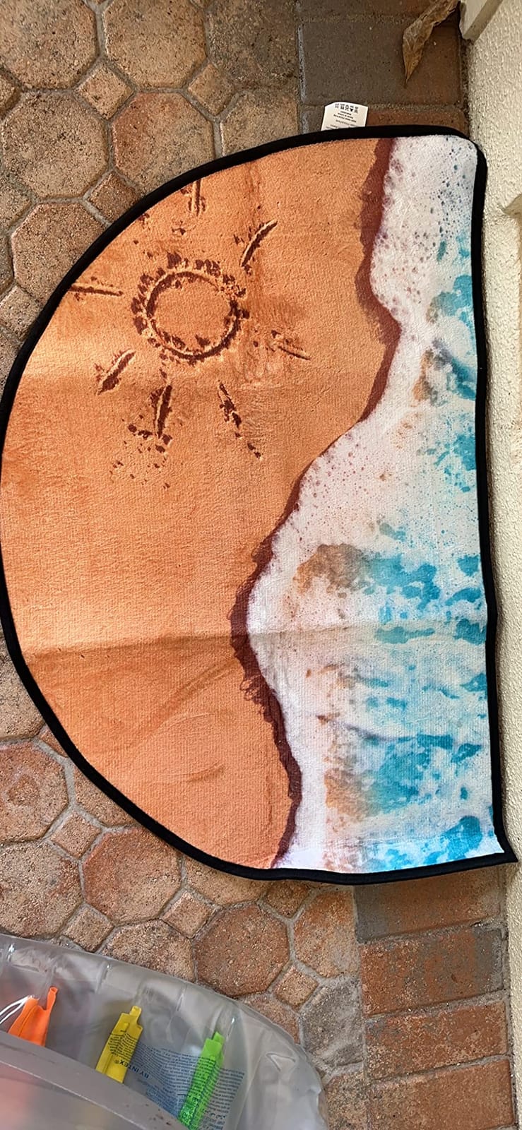 Boho Dragonfly Half Round Door Mat Welcome Entrance Mat Bath Bathroom Rug customer photo 2