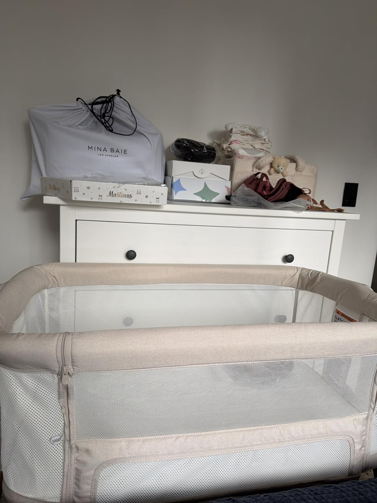 BabyBond Bassinet Bedside Crib, Stable and Secure Crib for Newborns, Beige customer photo 2