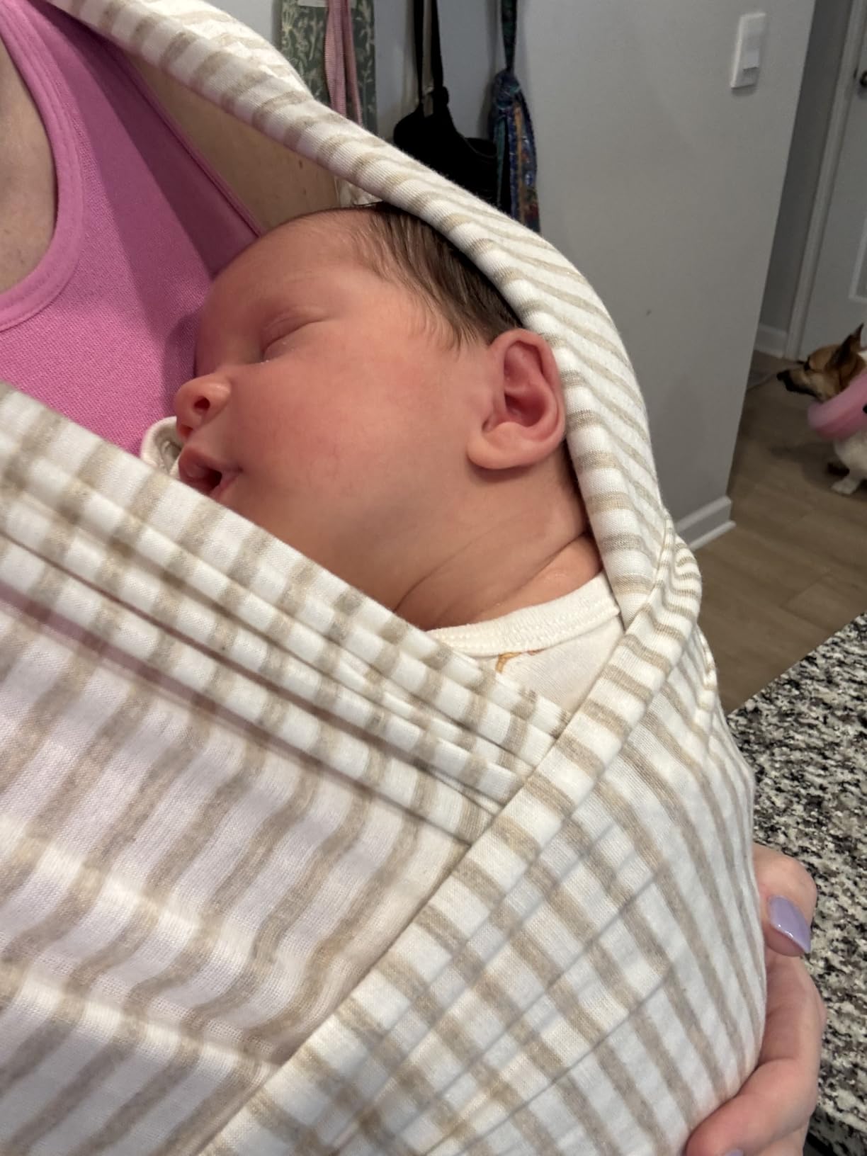 Solly Baby Wrap, Newborn to Toddler Baby Carrier (8-25 Lbs), Basil customer photo 1