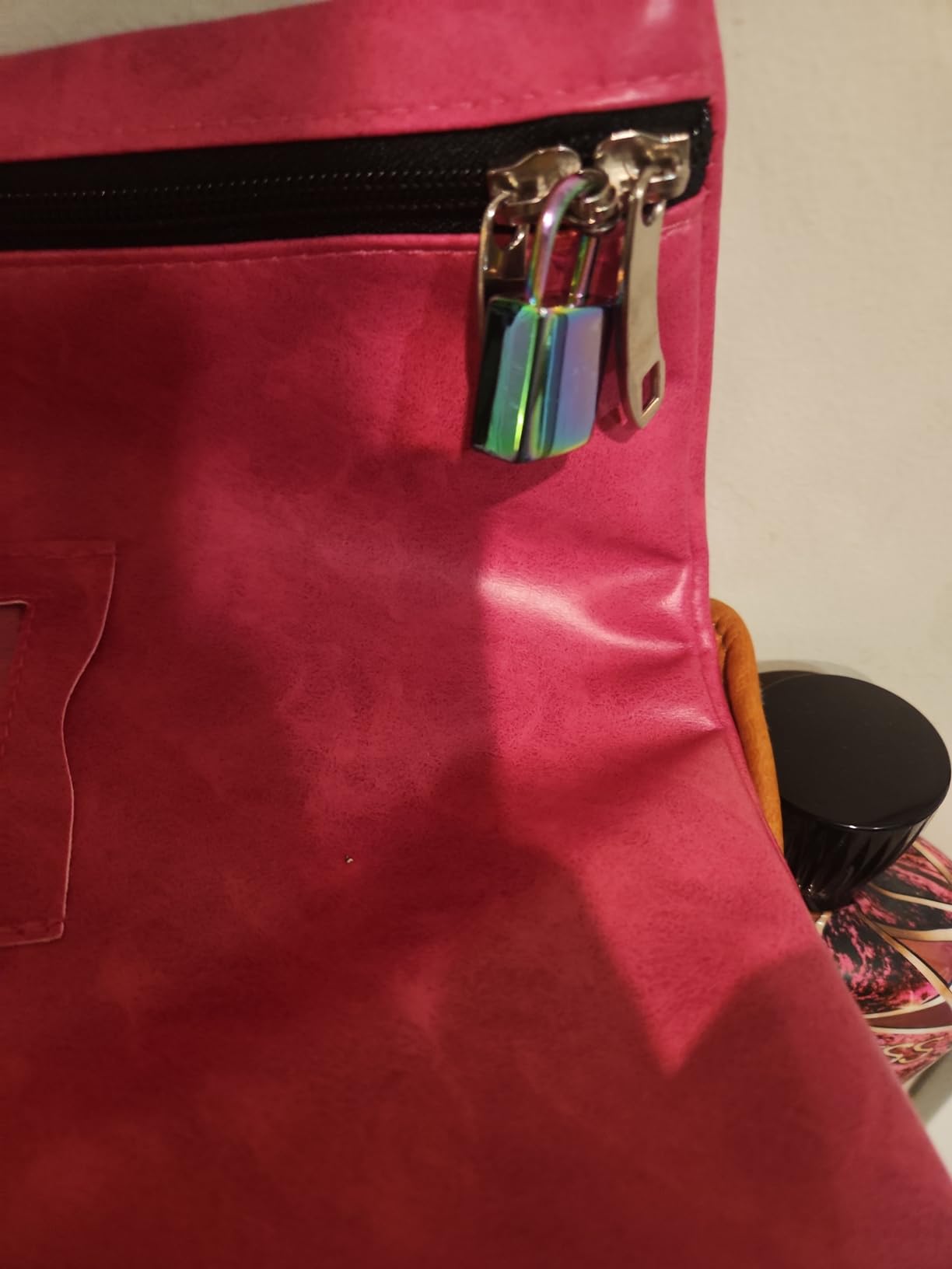 Notary Bag with Lock 13.2 x 10 Inches Purple Leather customer photo 2