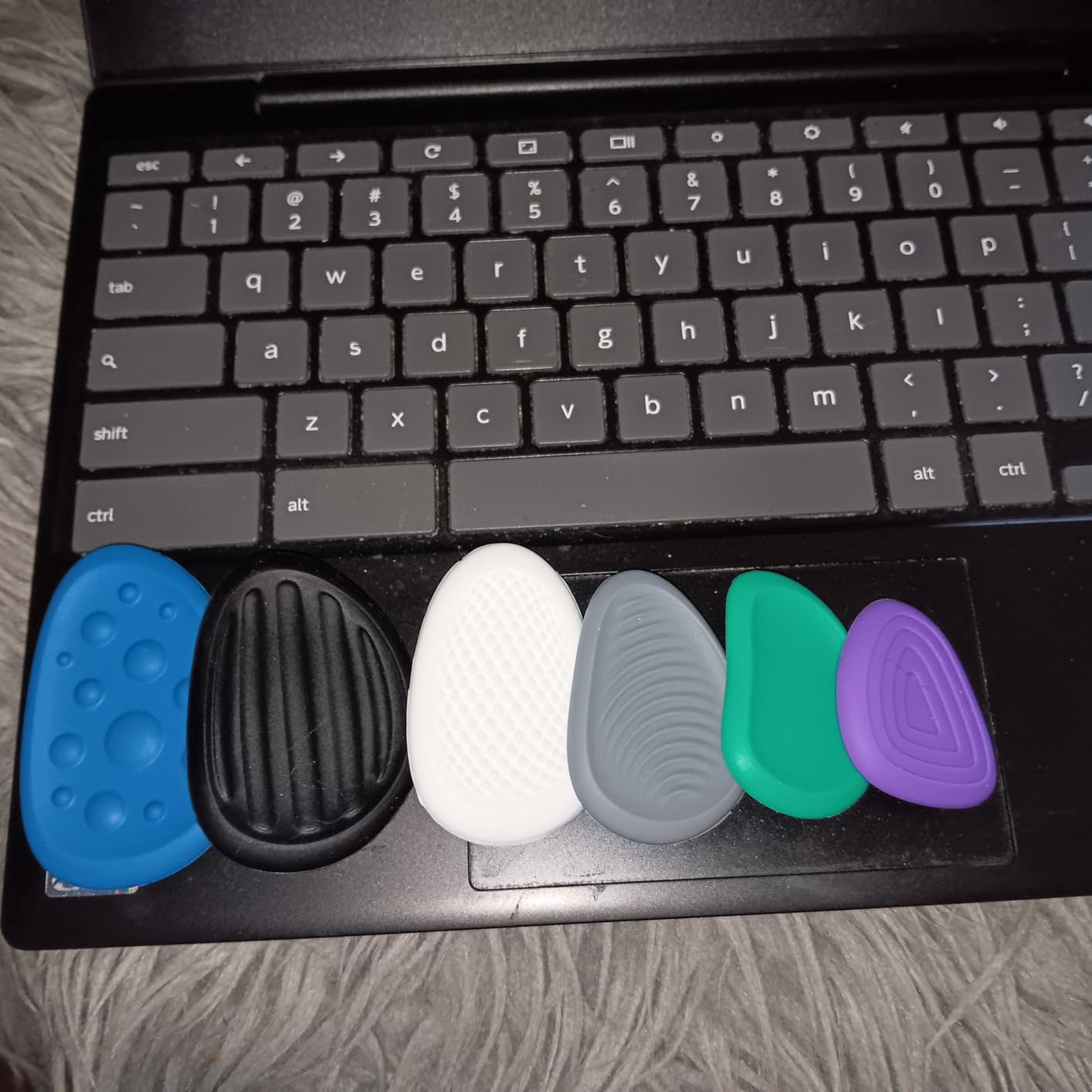 Fidget Toys Adults Sensory Stone: 6 Pack Textured Worry Stone for Autism Kids Calming Down - Fidget Stress Toys for Stress Relief - Small Students Prizes Fidget Toys customer photo 2