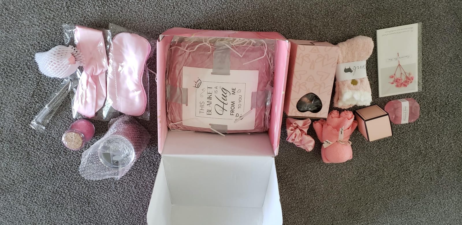 Birthday and Get Well Gifts for Women - Relaxing Spa Care Package | with Luxury Flannel Blanket, Light-up Rose Flower - Unique Self Care Gift Basket for Mom, Wife, Friends customer photo 2