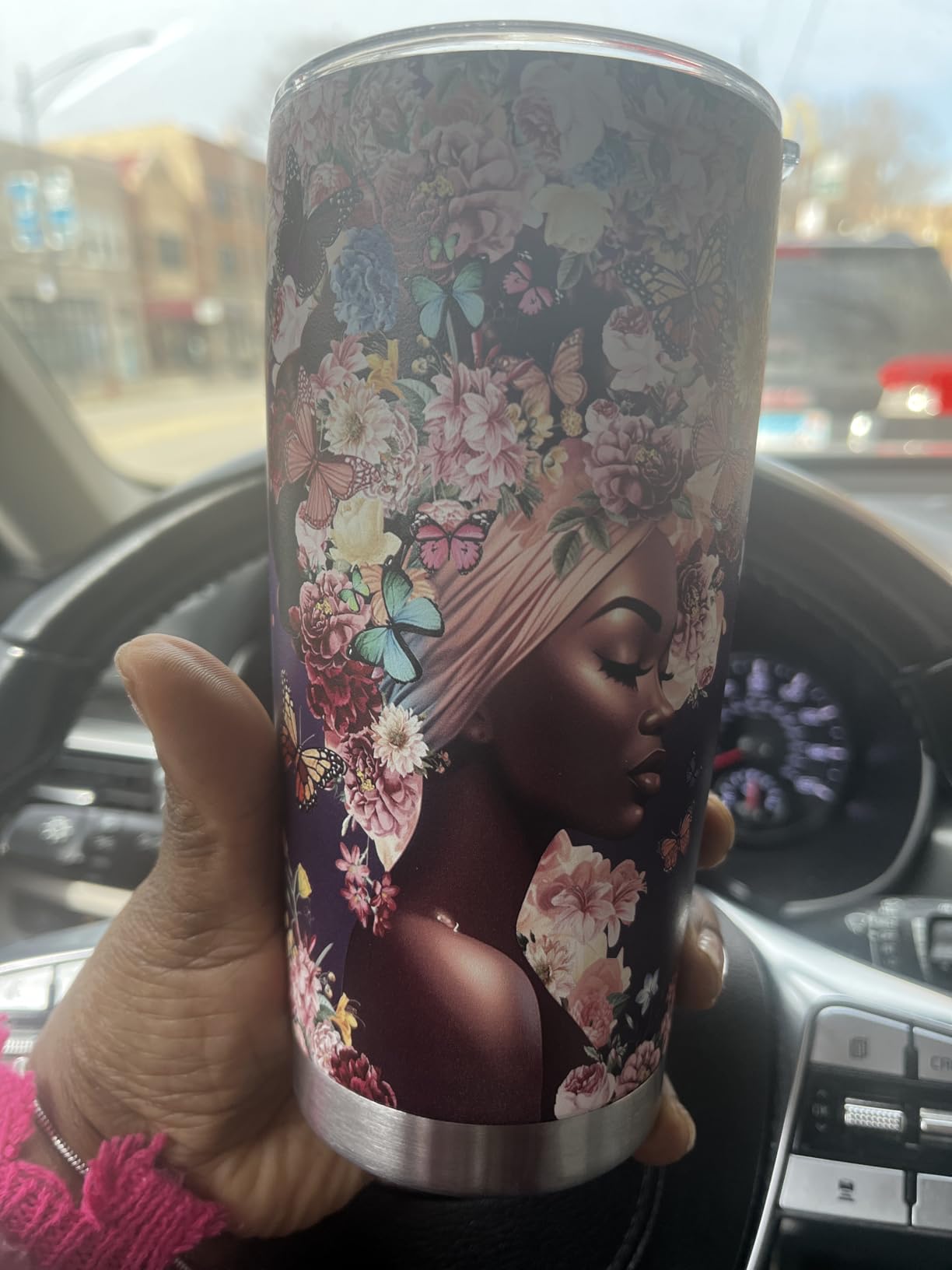 SANDJEST Nurse Tumbler 20oz Stainless Steel Insulated Coffee Travel Mug Cup for Nurses Nursing Student Female Friends Nurse Gift for Nurses Week Birthday Christmas Graduation customer photo 2
