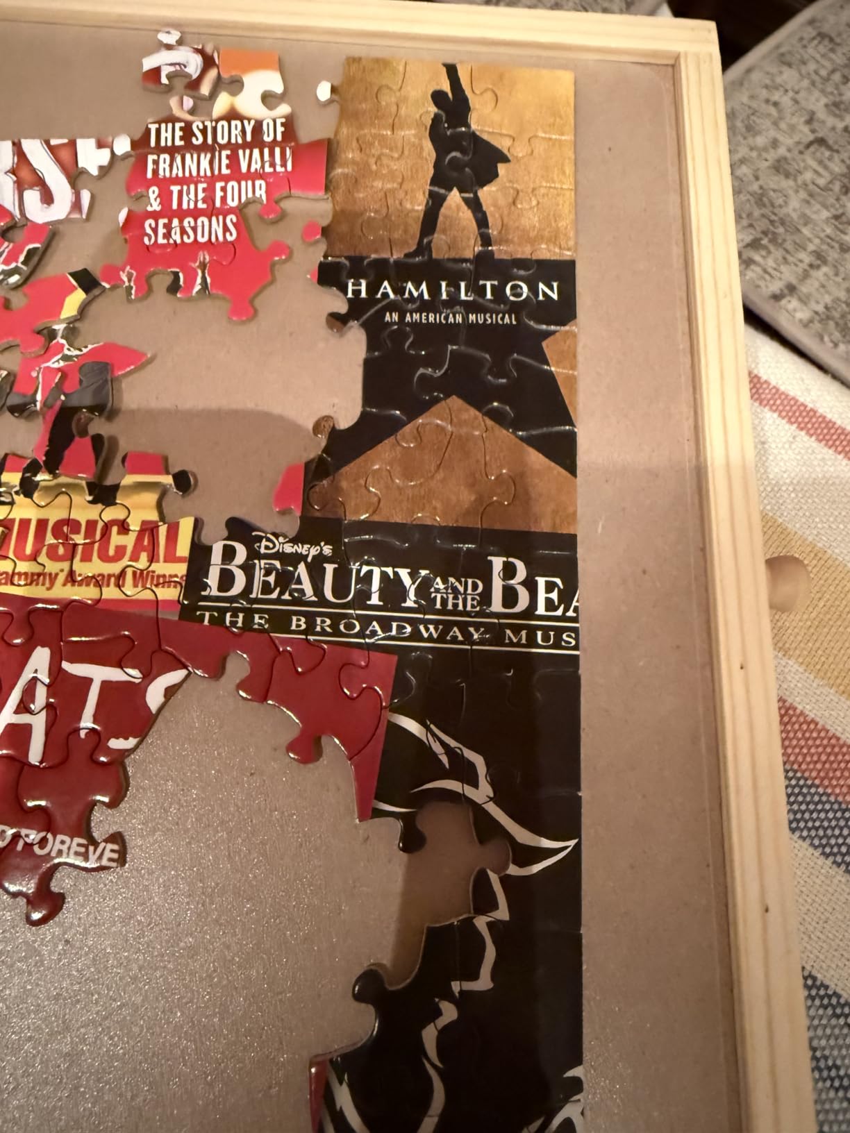 Majestic Broadway Playbill Collage 1000 Piece Jigsaw Puzzle for Adults | Broadway theater collage puzzle featuring iconic playbills for entertainment and engaging puzzle fun for theater lovers customer photo 2