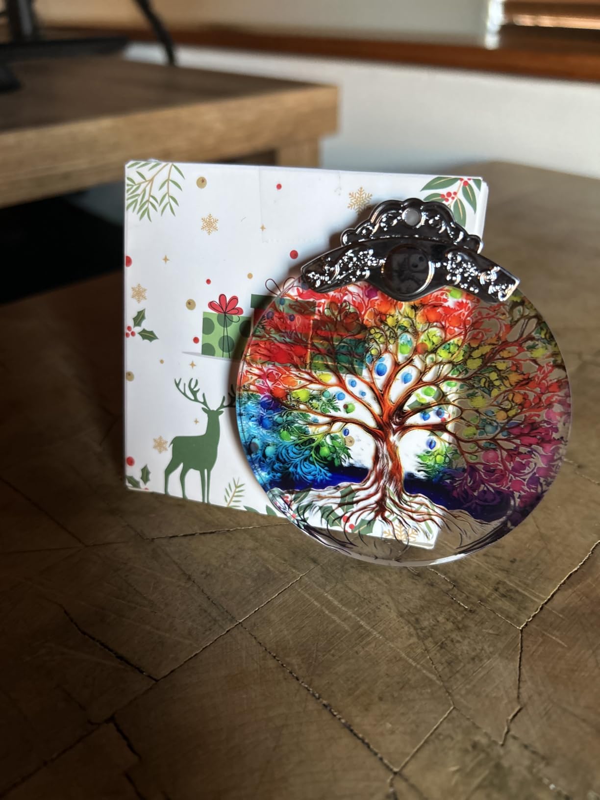 Dragonfly Stained Glass Ornament - Christmas Tree Decor, Gift Exchange Idea customer photo 2