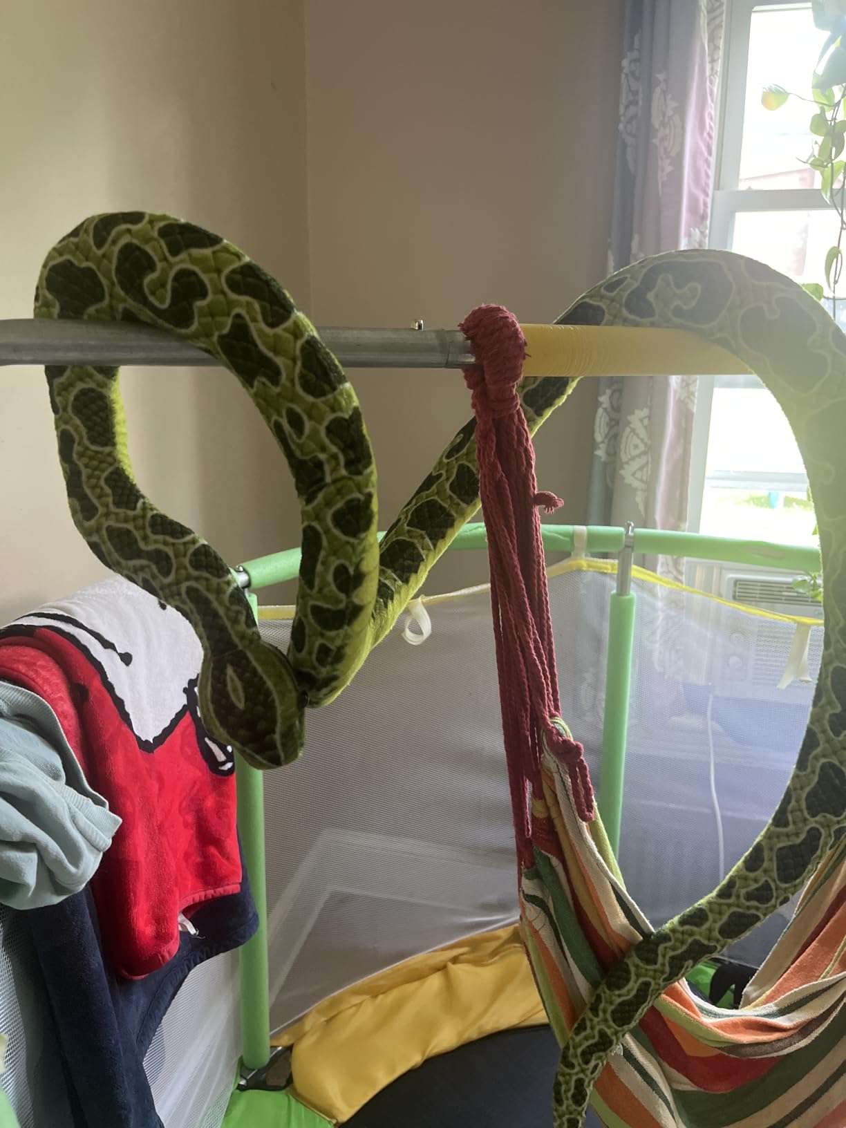 Romart 67 Inch Realistic Snake Plush Toy, Green 02 customer photo 1