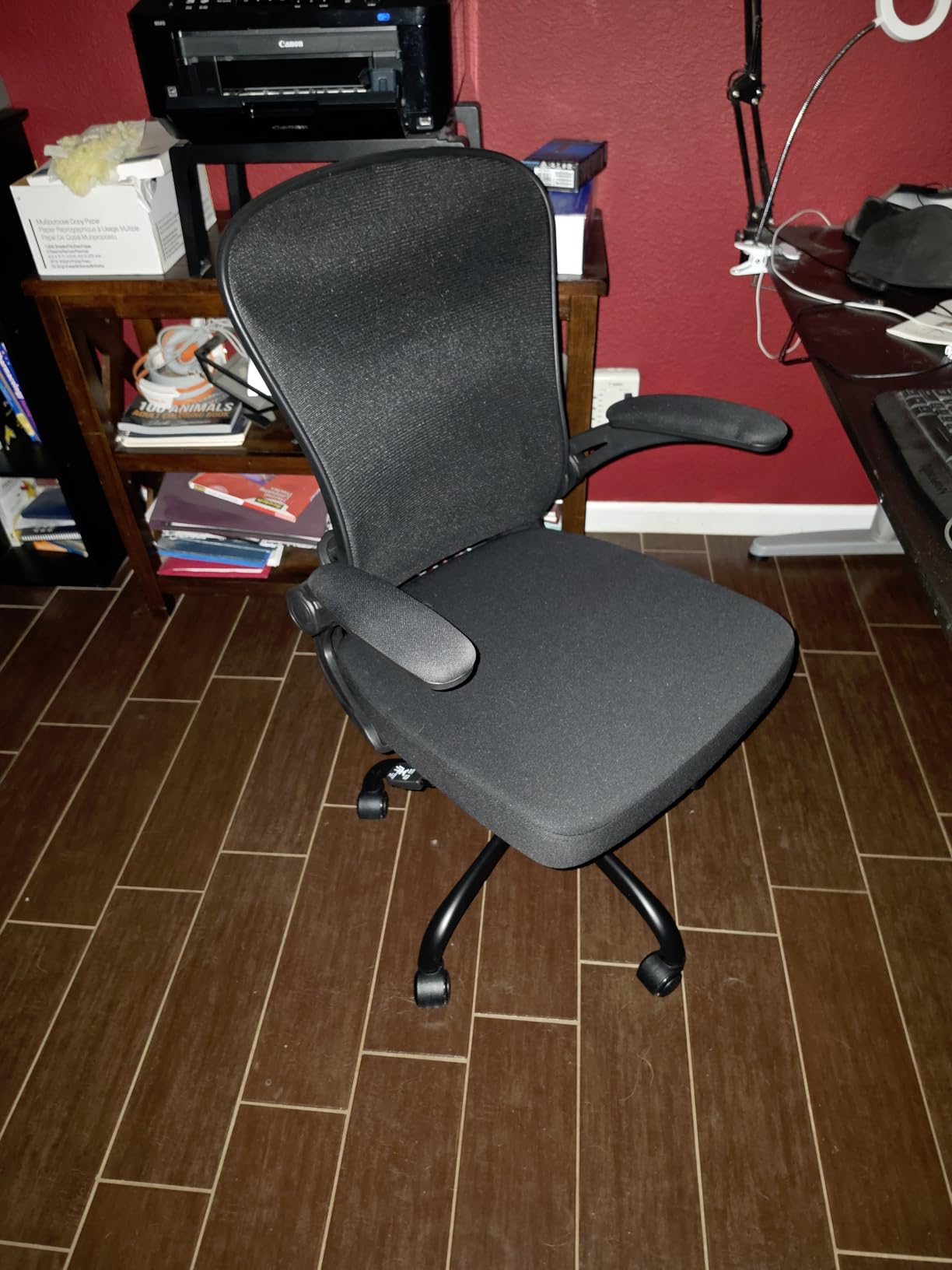 Office Chair, Ergonomic Desk Chairs 330LBS Capacity High Back Mesh Computer Chair with Flip-up Armrests, Comfy Work Chair with Adjustable Lumbar Support, Rolling Chair customer photo 2
