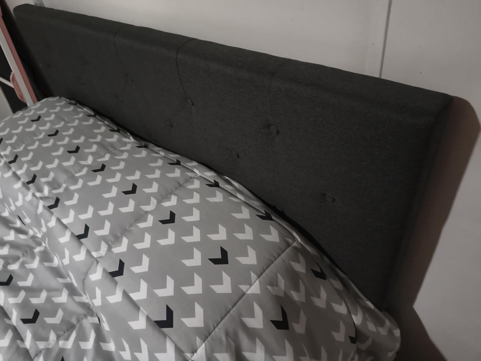 Allewie Full Size Storage Bed Frame with 4 Underbed Drawers, Upholstered Platform Bed with Adjustable Headboard, Square Button Tufted, Easy Assembly, Noise-Free, No Box Spring Needed, Beige customer photo 2