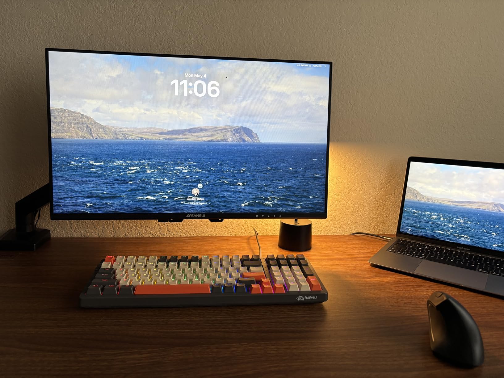 WALI Adjustable Single Monitor Arm for 13-34 inch Screens, up to 26.4 lbs customer photo 1