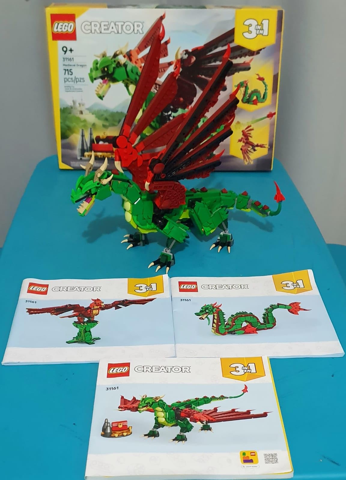 LEGO Creator 3 in 1 Medieval Dragon Toy - Building Toy with 3 Build Options, Dragon, Sea Serpent, or Phoenix - Fantasy Set for Kids, Boys and Girls, Ages 9+ - Gift Idea for Birthdays - 31161 customer photo 1