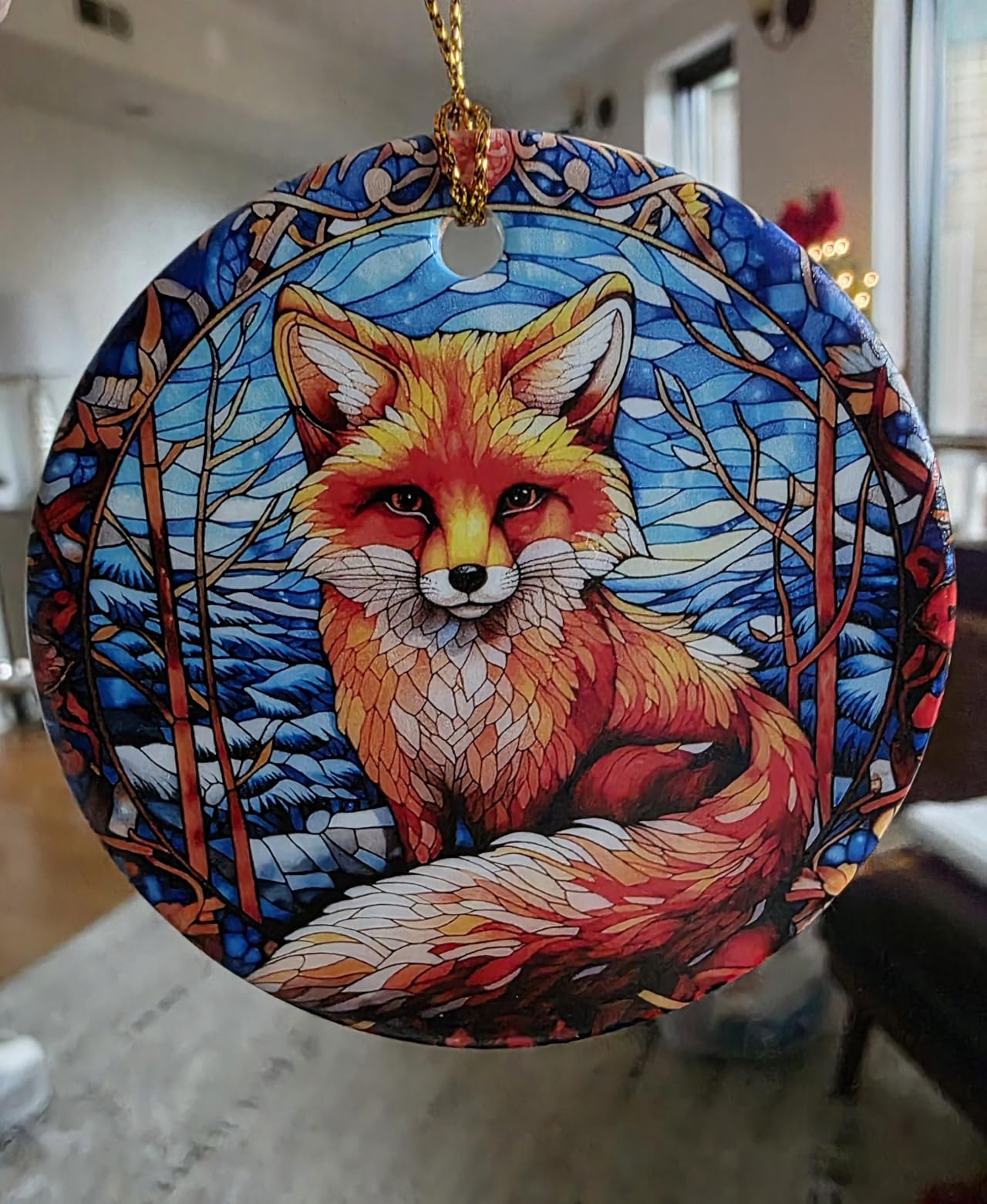 Christmas Tree Decorations Tiger Ornament, Colored Ceramic Christmas Tree Ornaments, Xmas Decorative Hanging Ornaments, Christmas Decor Indoor Home Holiday Party Gifts Tiger customer photo 1
