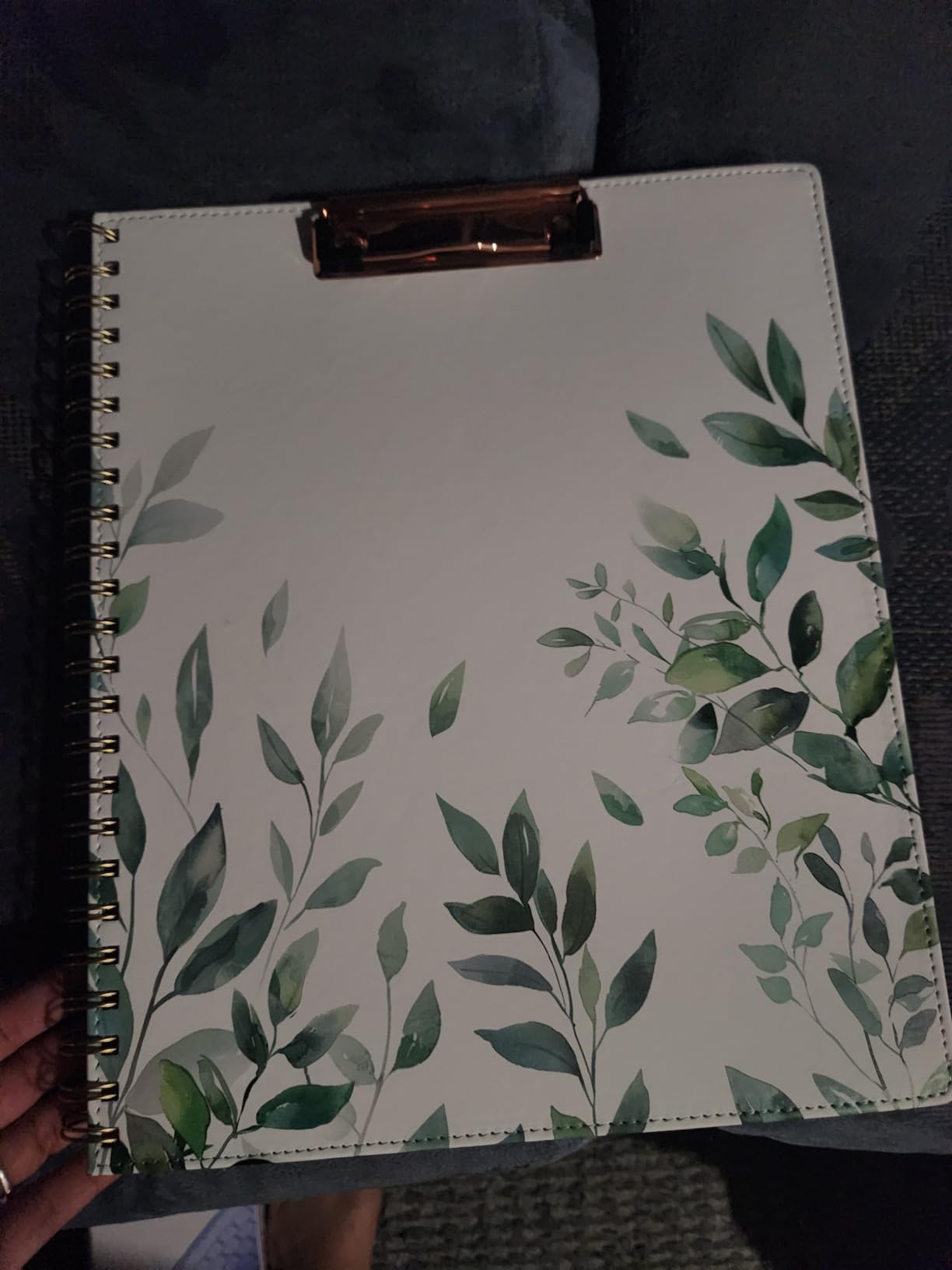 Ospelelf Clipboard with Storage for Women, Leather Padfolio Portfolio Organizer 5 Folders with 10 Pockets, Spiral Clipboard Folio with Notepad for Letter Size, Elastic Closure and Pen Loop Floral customer photo 1