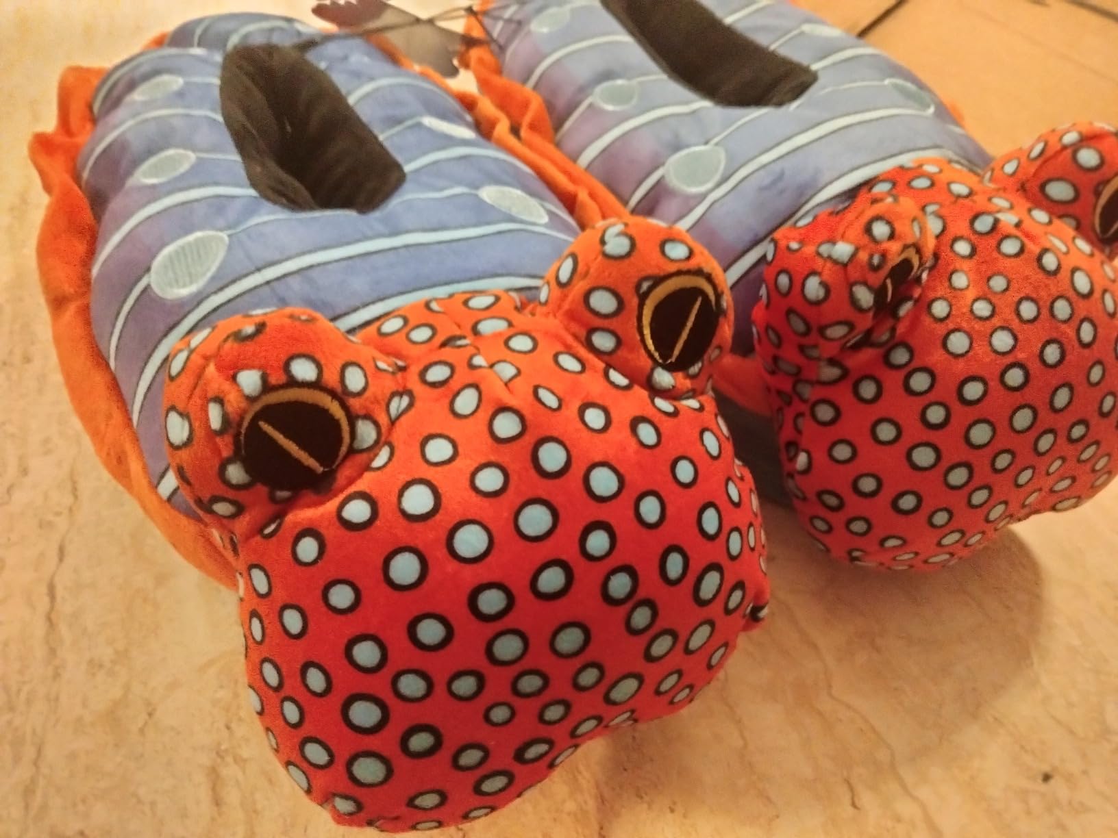 Sea Slug Slippers | Cozy Plush Animal Slippers, Memory Foam House Shoes with Hard Sole, Funny Fish Slippers for Men, Women & Kids (8-11 Men | 10-13 Women) customer photo 2