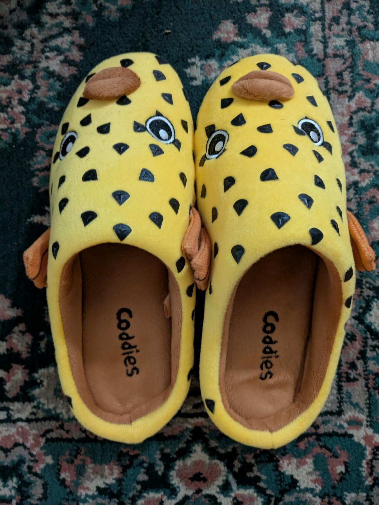 Pufferfish Slippers | Funny Fish Slippers for Men & Women - Plush Animal House Shoes - Memory Foam Soles - Novelty Gifts (EU 44-45, 10.5-12 Men, 13-14 Women) customer photo 1