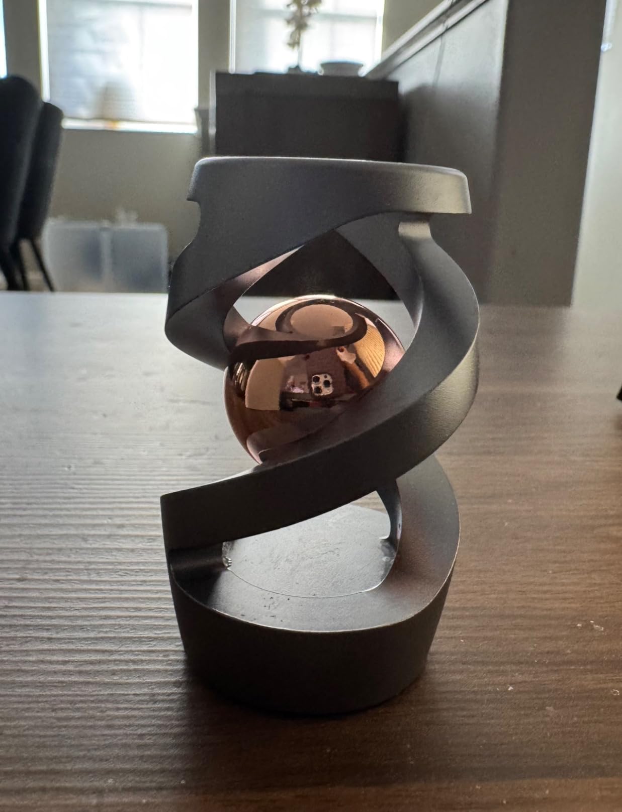 Upgraded Kinetic Spinning Desk Toy, Stress Relief Gadget, Rose Gold customer photo 2