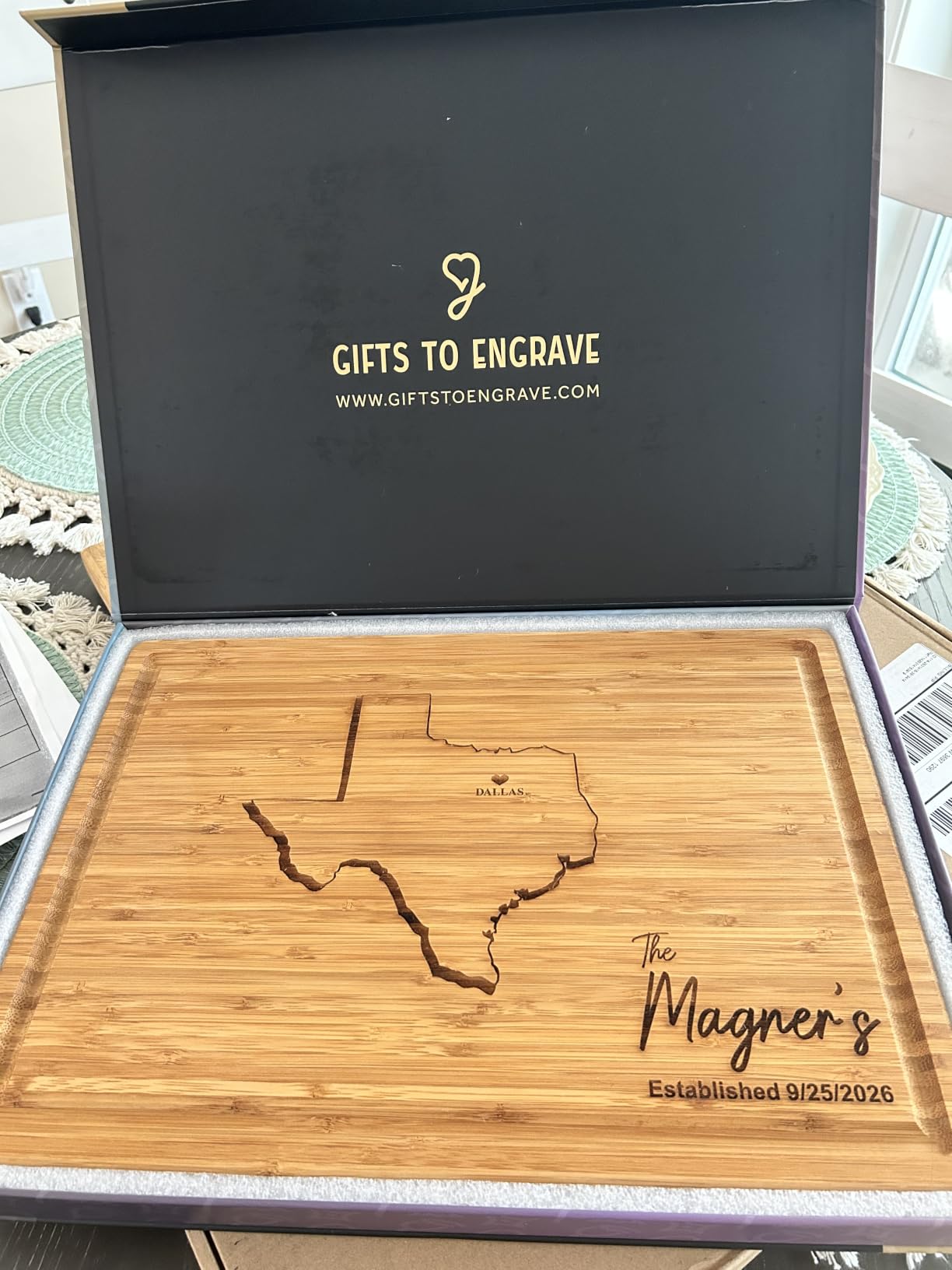 Texas Cutting Board Personalized, Texas Map House Warming Gift, State Cutting Board, Texas Themed Gifts for Home, Texas Kitchen Gifts customer photo 2