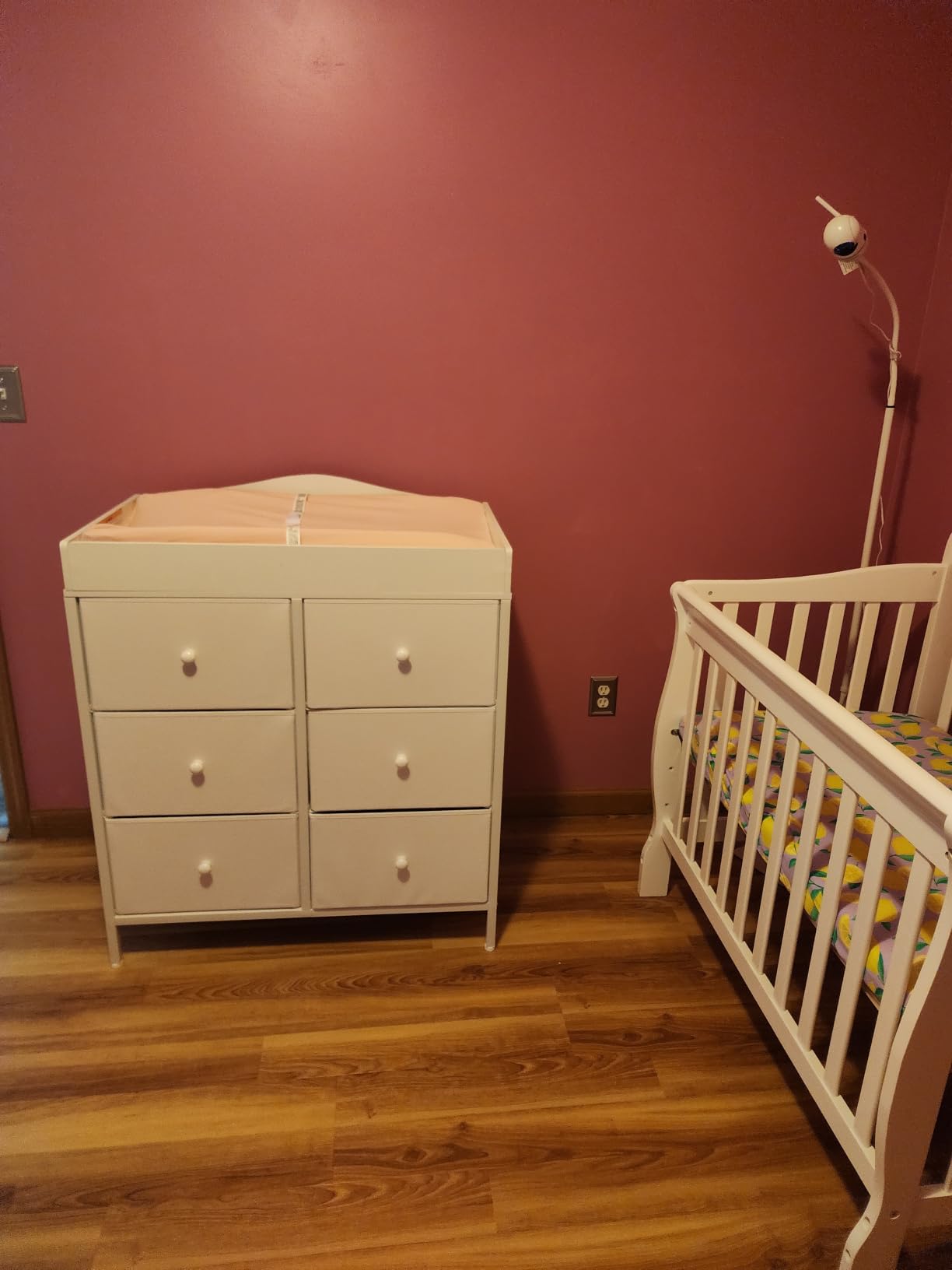 BOLUO White Changing Table Dresser with 6 Drawers Baby Dresser with Changing Table Top Diaper Changing Station with Storage for Nursery Modern customer photo 1