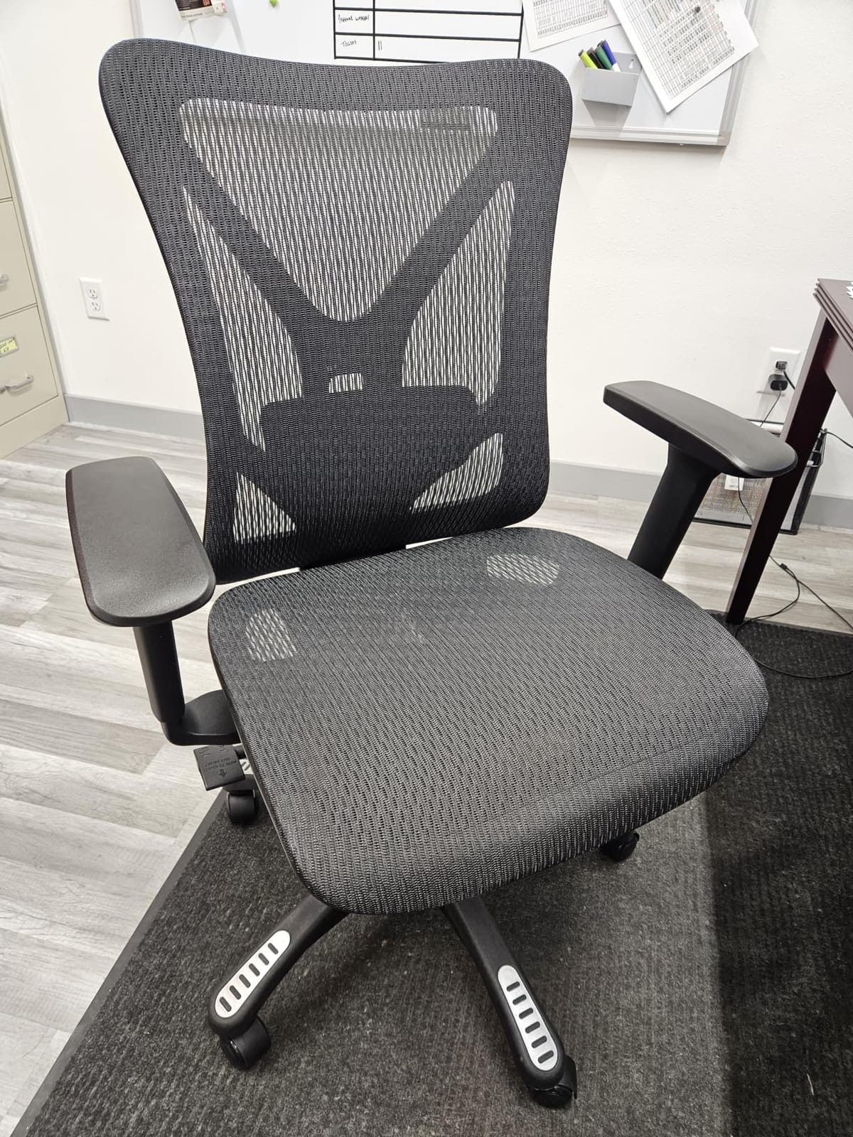 Ergonomic Office Chair, Mesh Computer Desk Chairs with BIFMA X5.1 Certified, Adjustable Lumbar Support, 3D Arm, Tilt Back, Wide Seat, Comfy Swivel Work Task Chair for Company and Home (Obsidian Black) customer photo 2