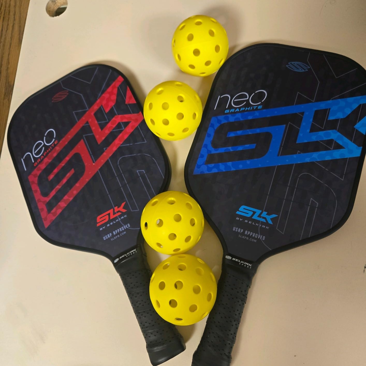 Selkirk Sport SLK Neo Pickleball Paddles Set of 2 + Pickleballs + Sling Bag | Pickle Ball Rackets 2 Pack in Graphite or Fiberglass, with an Expanded Sweet Spot customer photo 1