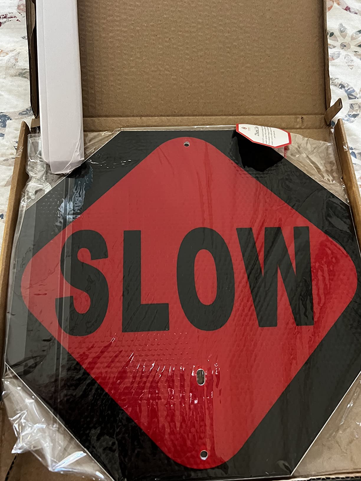 OLANZU Hand Held Stop Sign for Crossing Guard, 18x18 customer photo 2