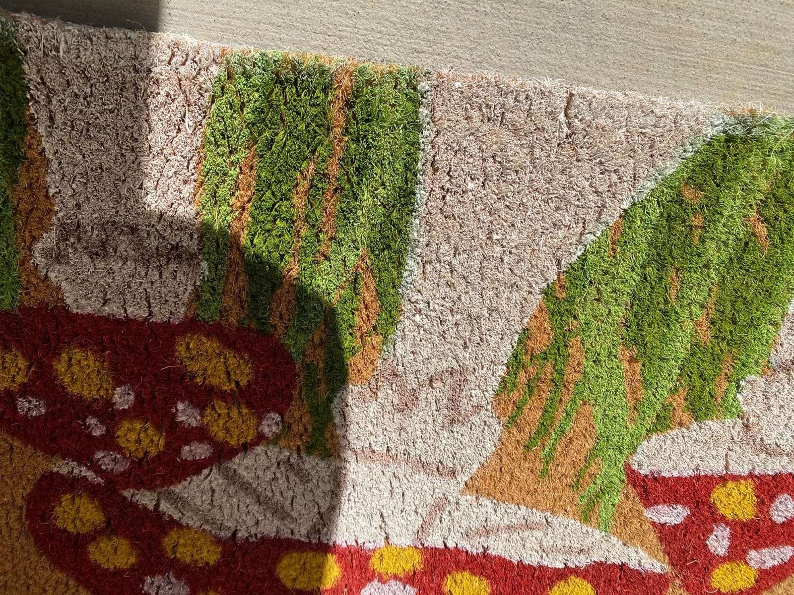 Mushroom Doormat 30x17 Inch, Spring Welcome Mat Coir, Summer Door Mat | Natural Coco Fiber Spring Decor, Pvc Backing, Dirt Scraper, Nature-Inspired Farmhouse Decor, Housewarming Gift, Covered Porch customer photo 1