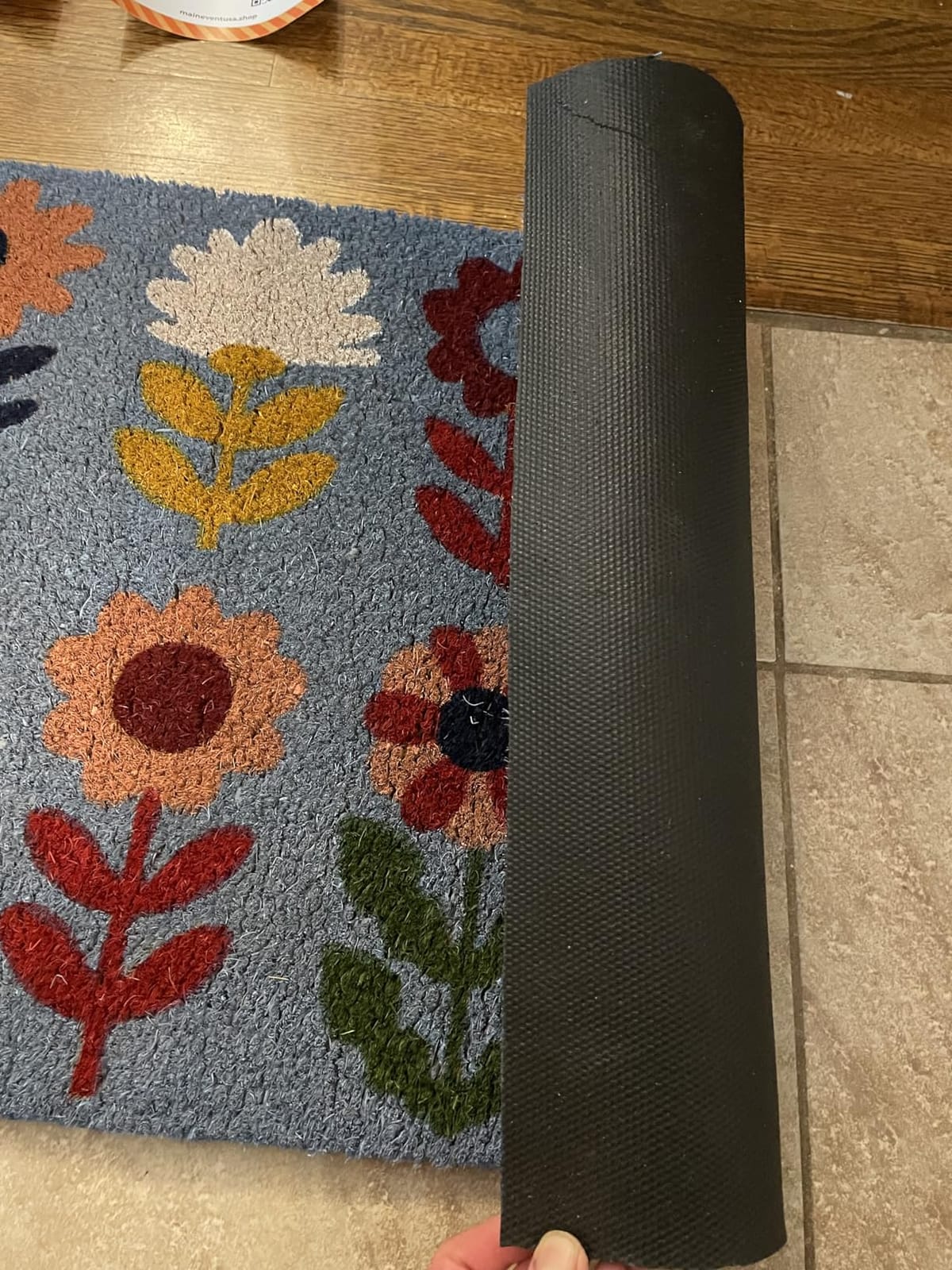 Mushroom Doormat 30x17 Inch, Spring Welcome Mat Coir, Summer Door Mat | Natural Coco Fiber Spring Decor, Pvc Backing, Dirt Scraper, Nature-Inspired Farmhouse Decor, Housewarming Gift, Covered Porch customer photo 2