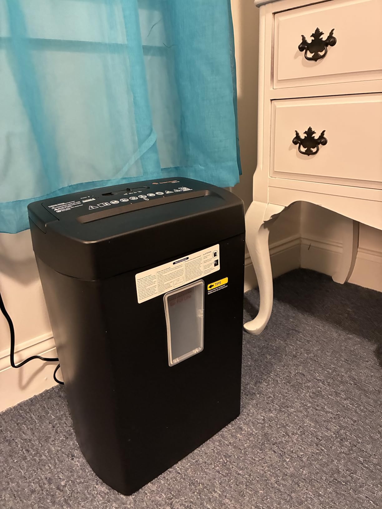Bonsaii Micro Cut Paper Shredder, 12-Sheet, Home Office, 5.5-Gallon bin customer photo 1