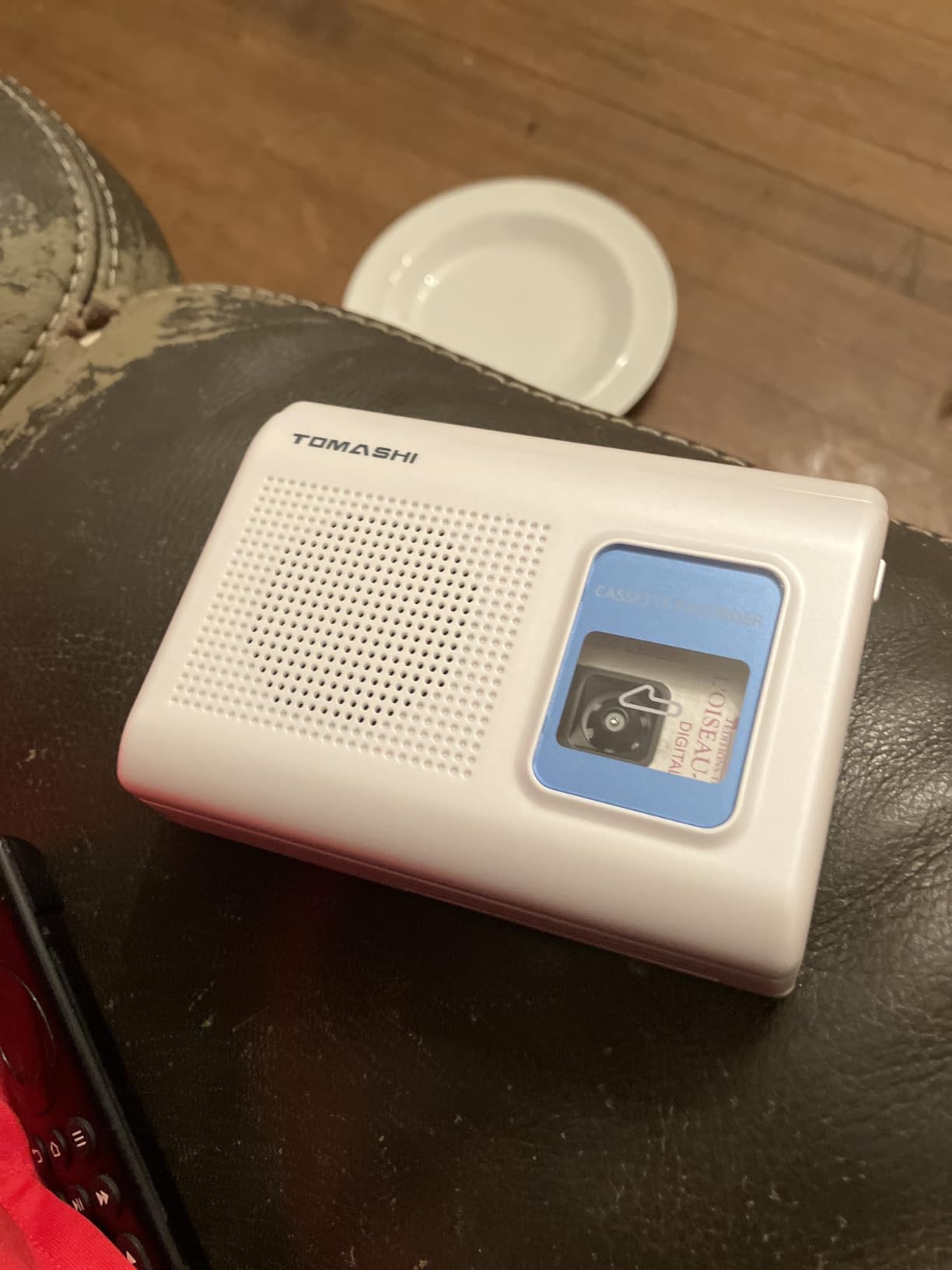 Portable Cassette Player Tape Recorder with Built-in Speaker,Microphone,Headphone Jack-, 4.57 x 3.54 x 1.38inch (Blue) customer photo 2