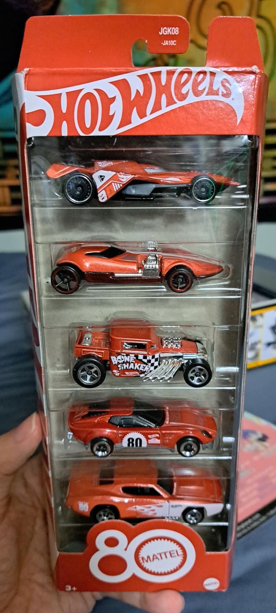 Hot Wheels Toy Cars, 5-Pack of 1:64 Scale Toy Cars with Collectible Deco & Packaging, Core Mattel 80th Anniversary Set of 5 Vehicles customer photo 1