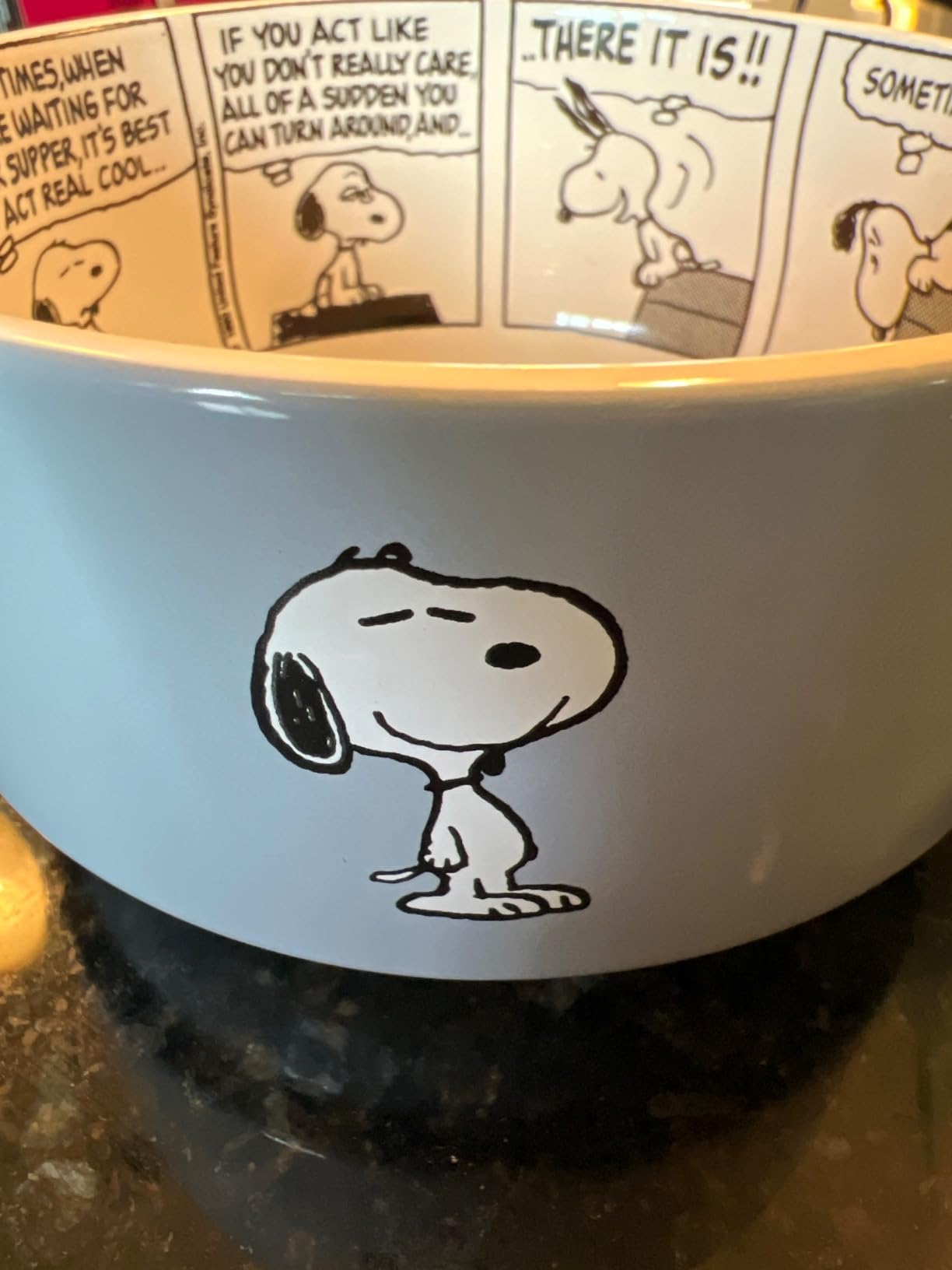 Peanuts Snoopy Bonbon Bites 4-Piece 5.5-Inch Decorated Stoneware Ceramic Stackable Bowl Set, Microwave & Dishwasher Safe Snack and Dessert Bowls customer photo 2