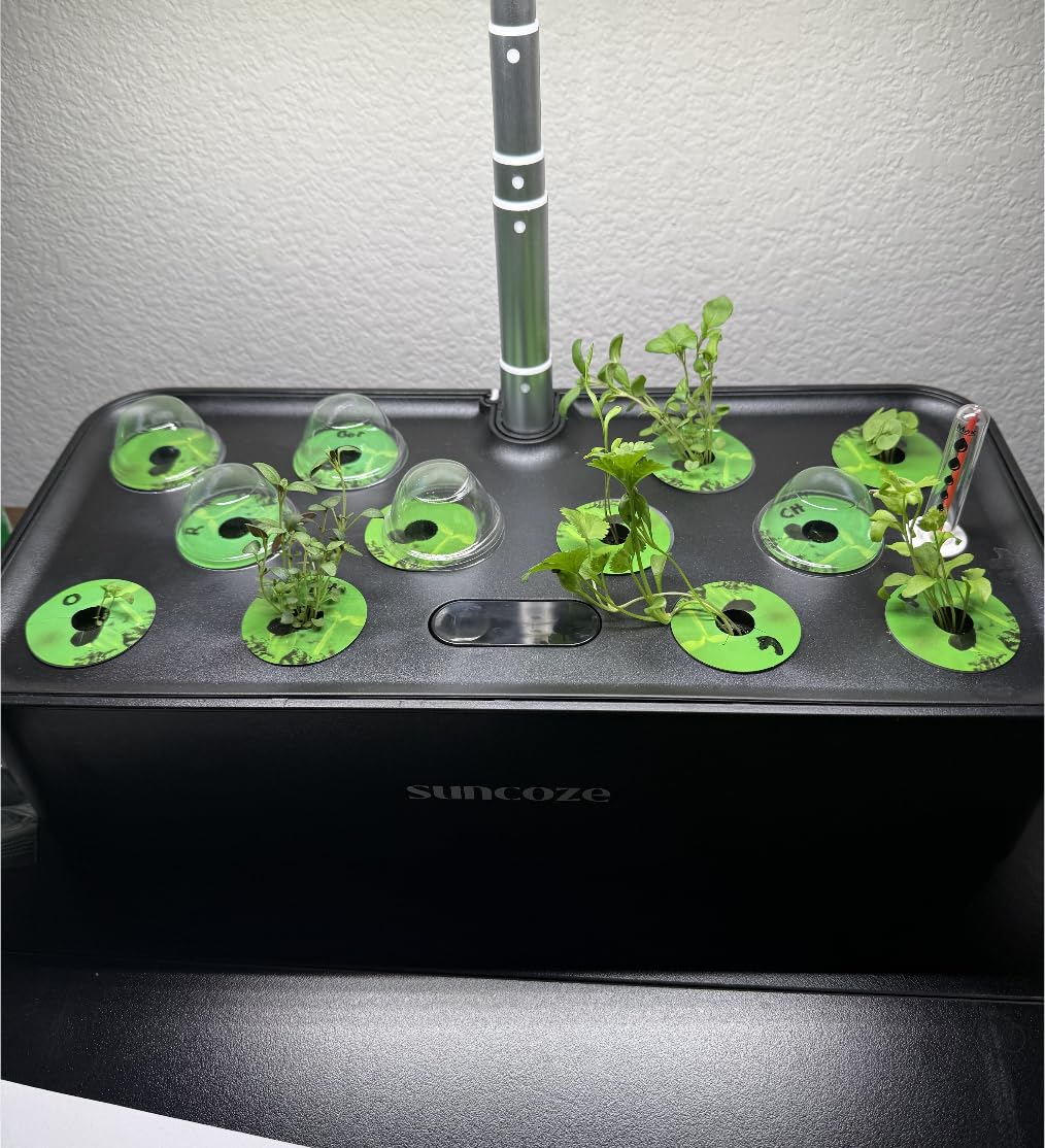 SUNCOZE Hydroponics Growing System, Compact 12 Pods Indoor Garden, Black customer photo 2