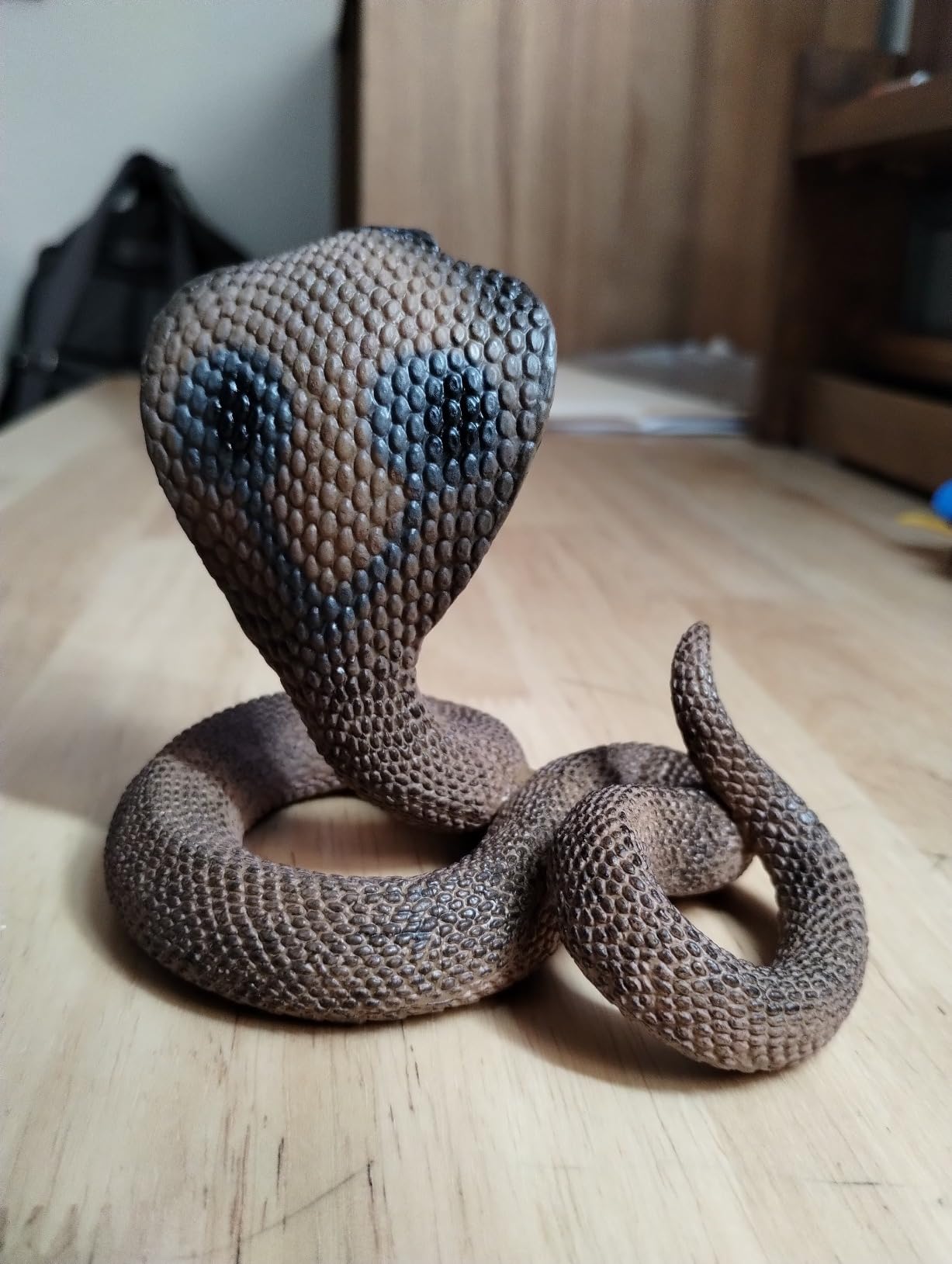 EOIVSH Realistic King Cobra Toy - Fake Snake Toy Figurine- Wild Life Safari Animal Figure for Kids, Great for Garden Decor Scary Birds Halloween Prank Props customer photo 1