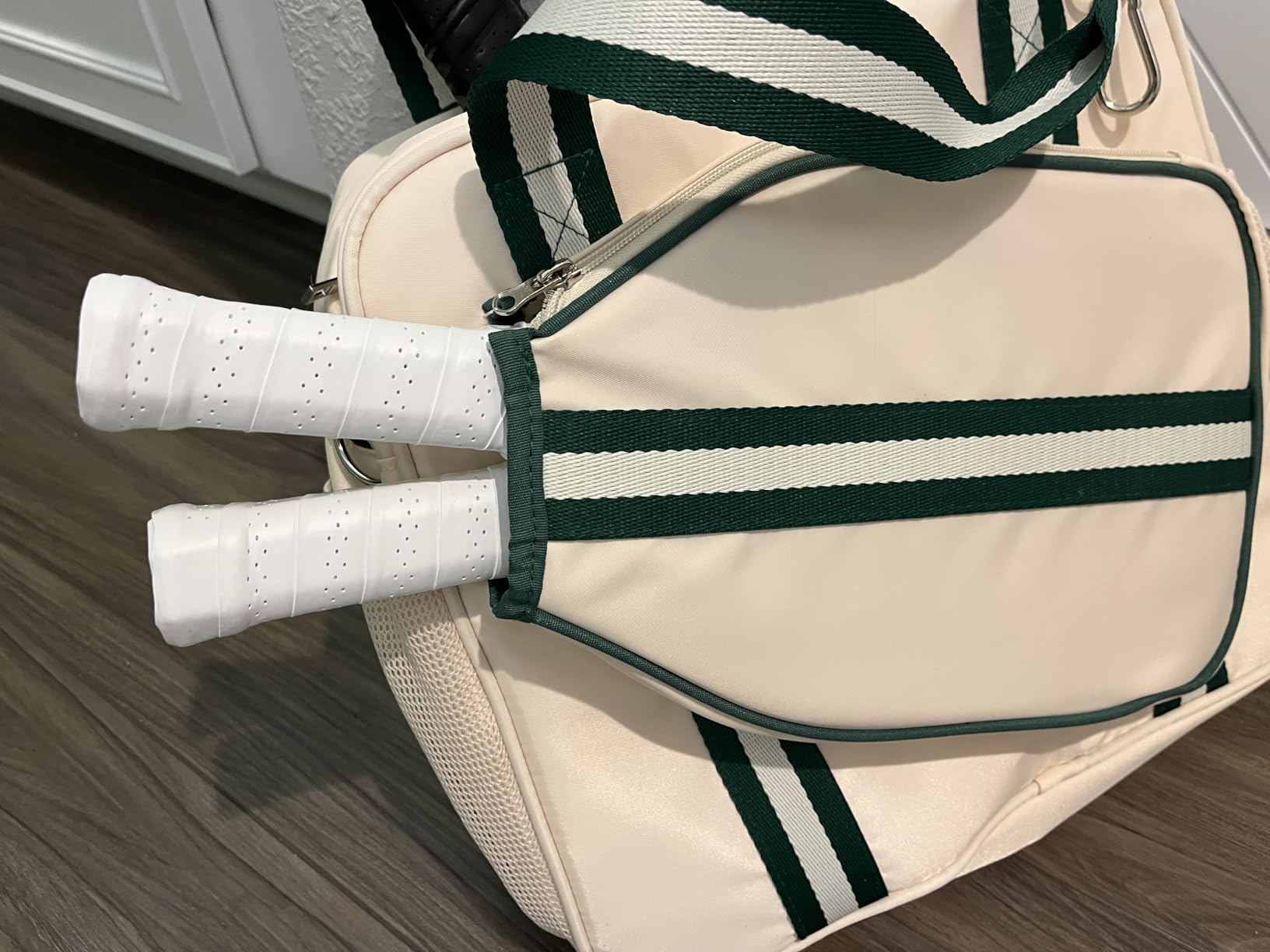 Pickleball Tote Bag for Women Men with Paddle Cover Pocket External Ball Bag and Adjustable Shoulder Strap Fence Hook customer photo 1