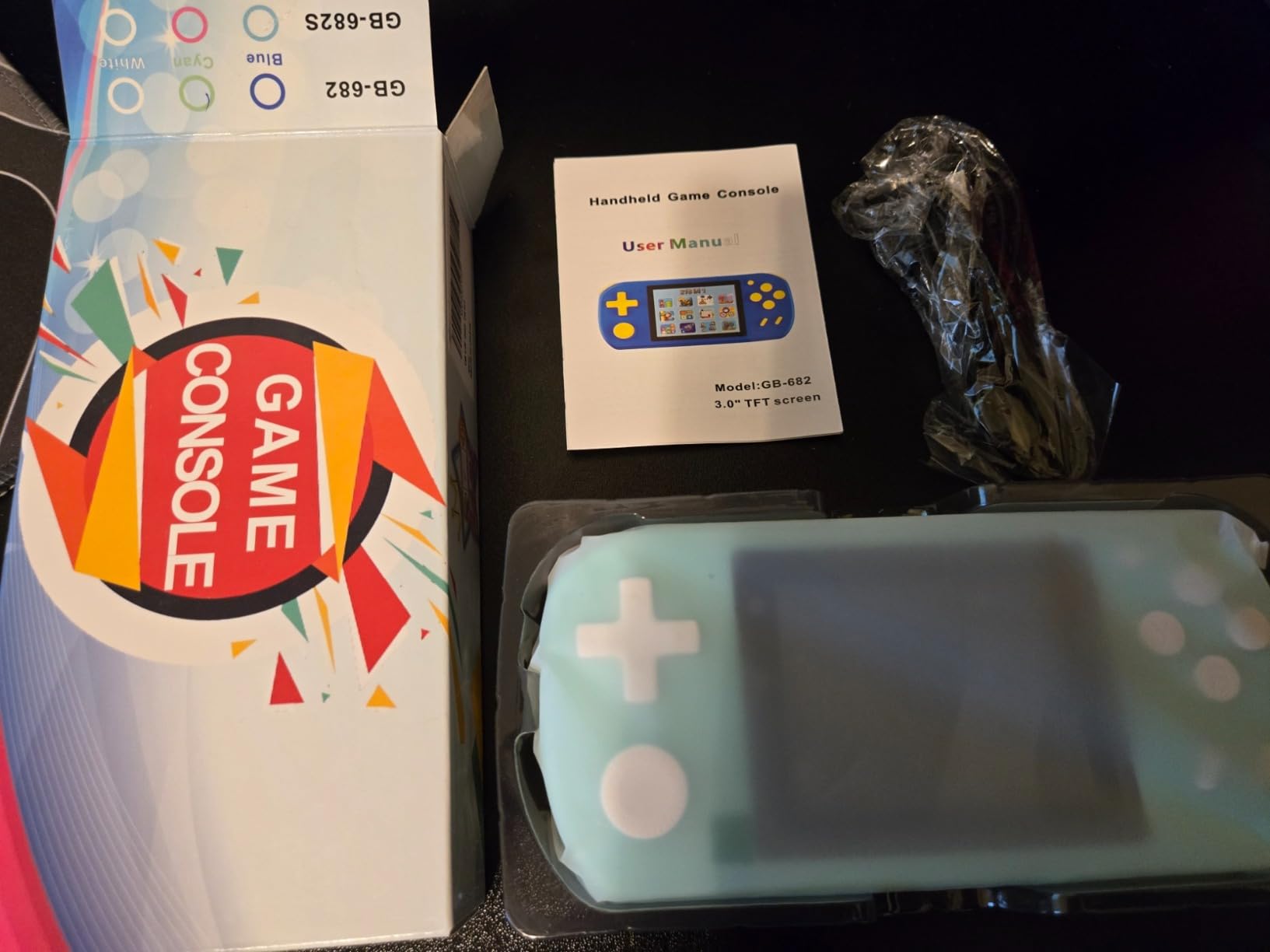 Handheld Games for Kids Rechargeable Preloaded 218 Retro Video Games, Blue customer photo 1